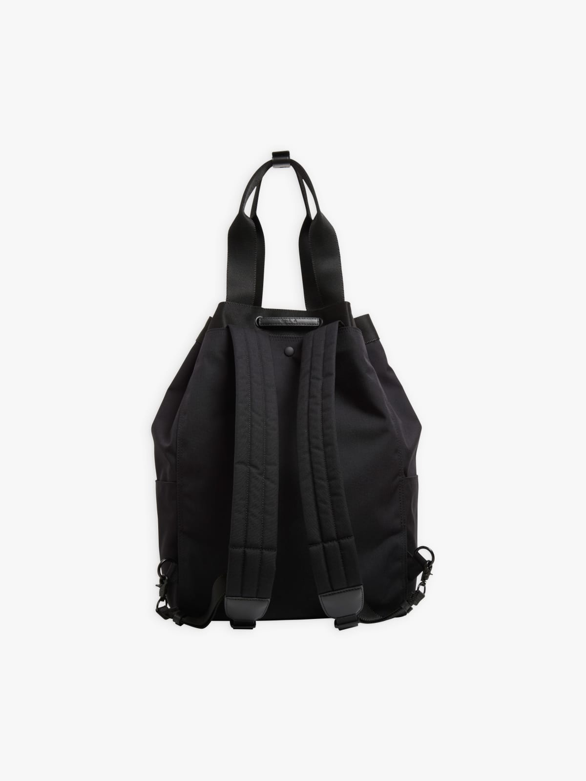 sac à dos carré en nylon noir