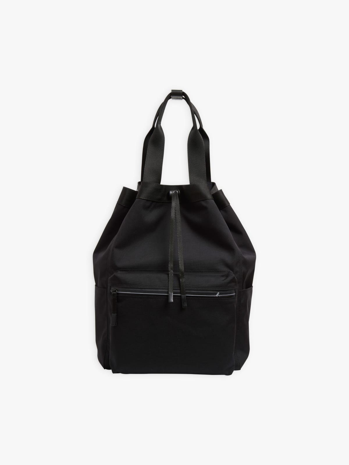 black nylon Square Backpack