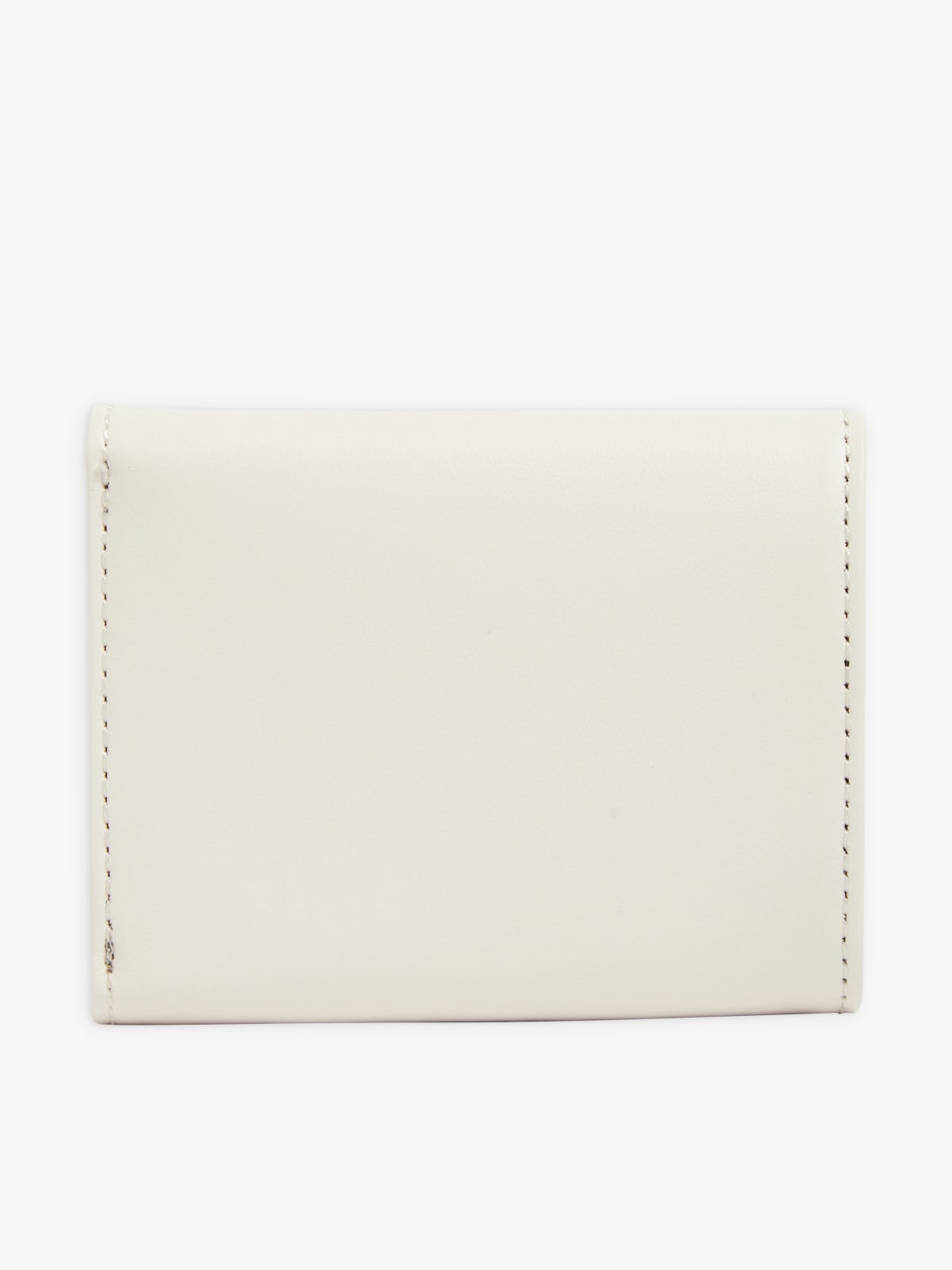 white leather wallet