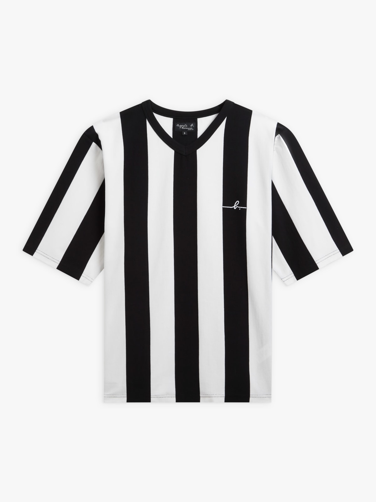 Victor cotton blanck and white striped t-shirt
