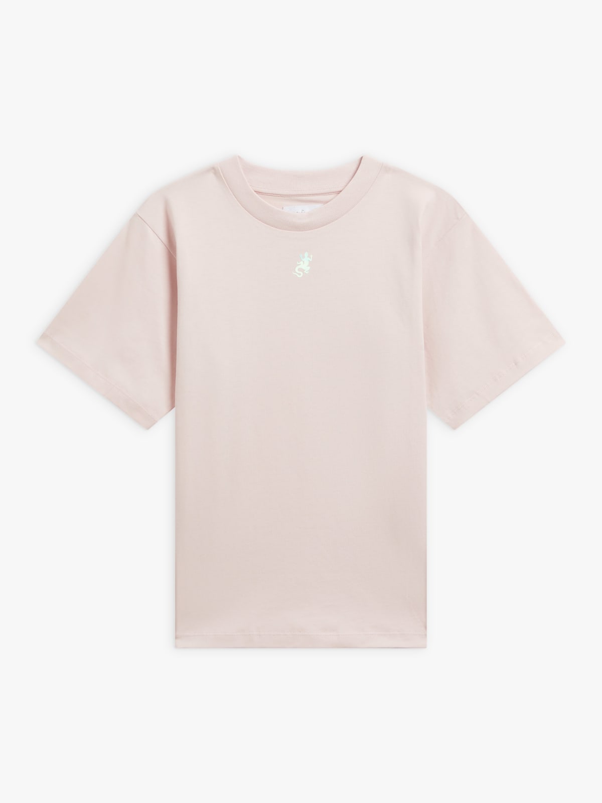 pink cotton "lézard" screen-printed Christof t-shirt