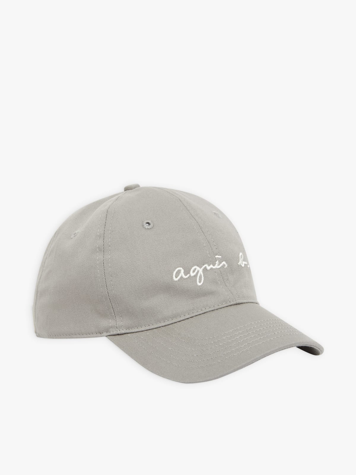 grey embroidered "agnès b." cap