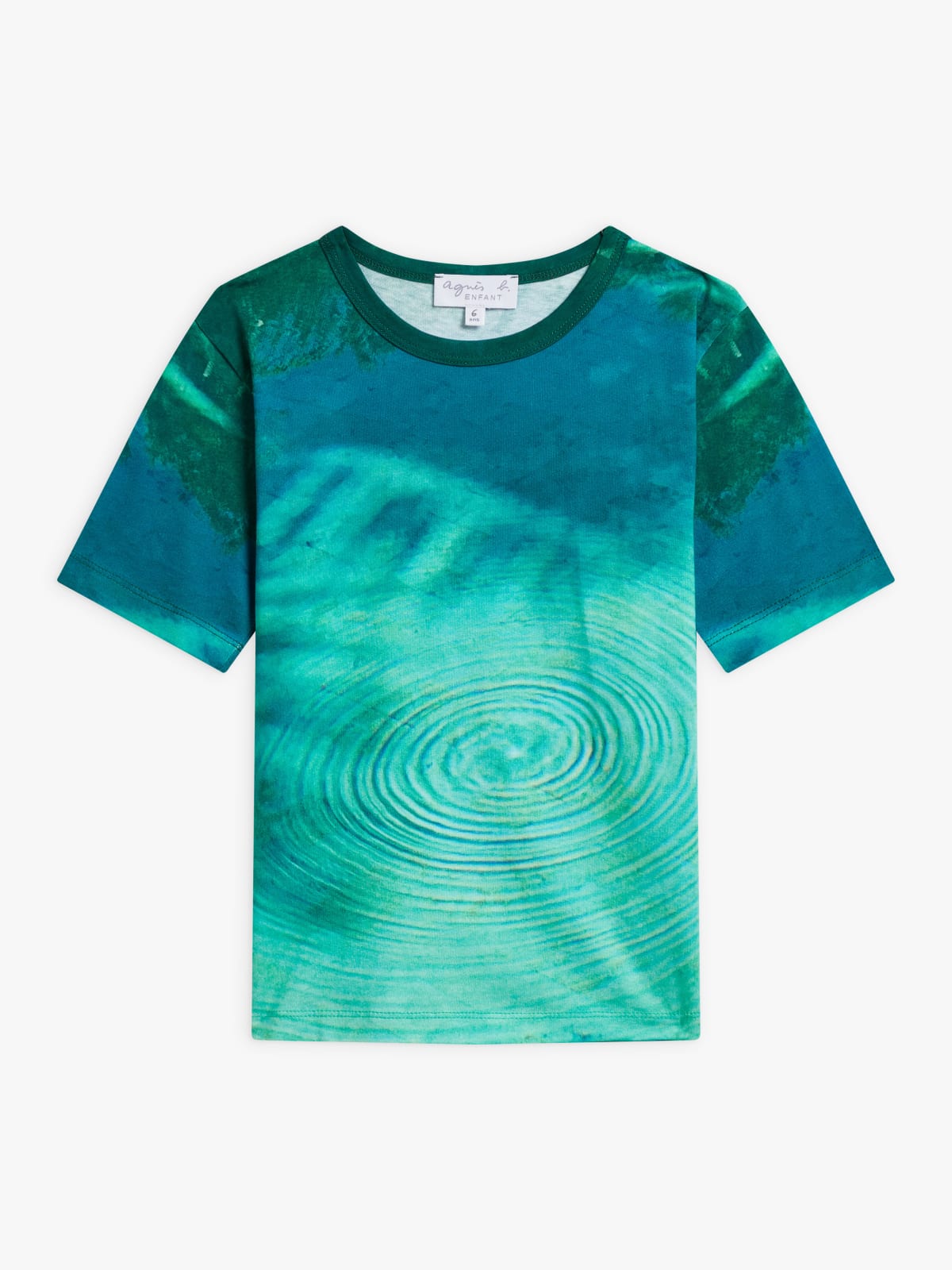 cotton jersey "La piscine" (The Pool) photo print t-shirt