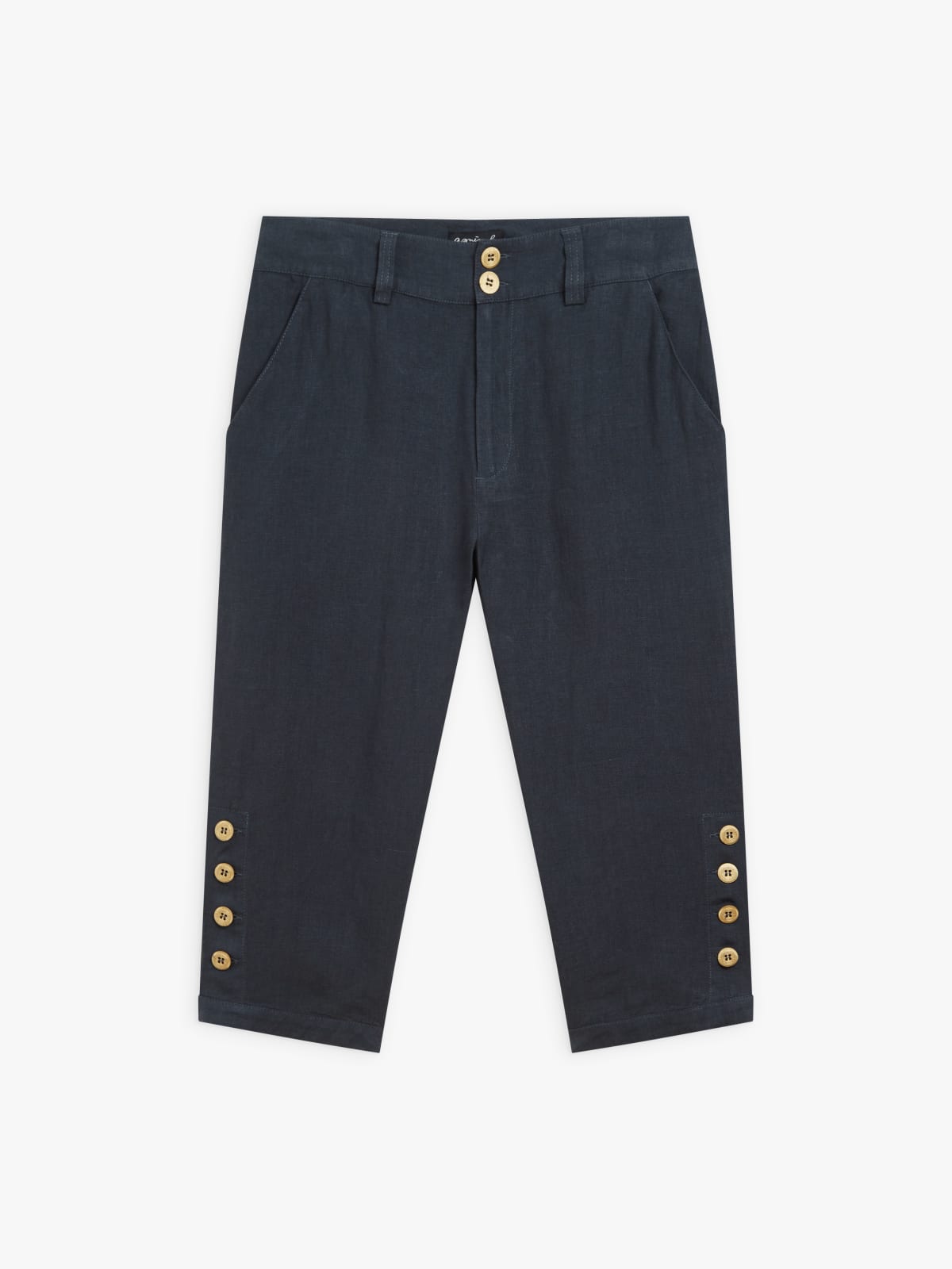 grey linen corsair shorts