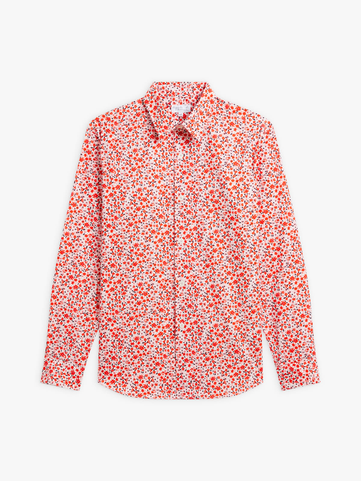 red cotton floral print Thomas shirt