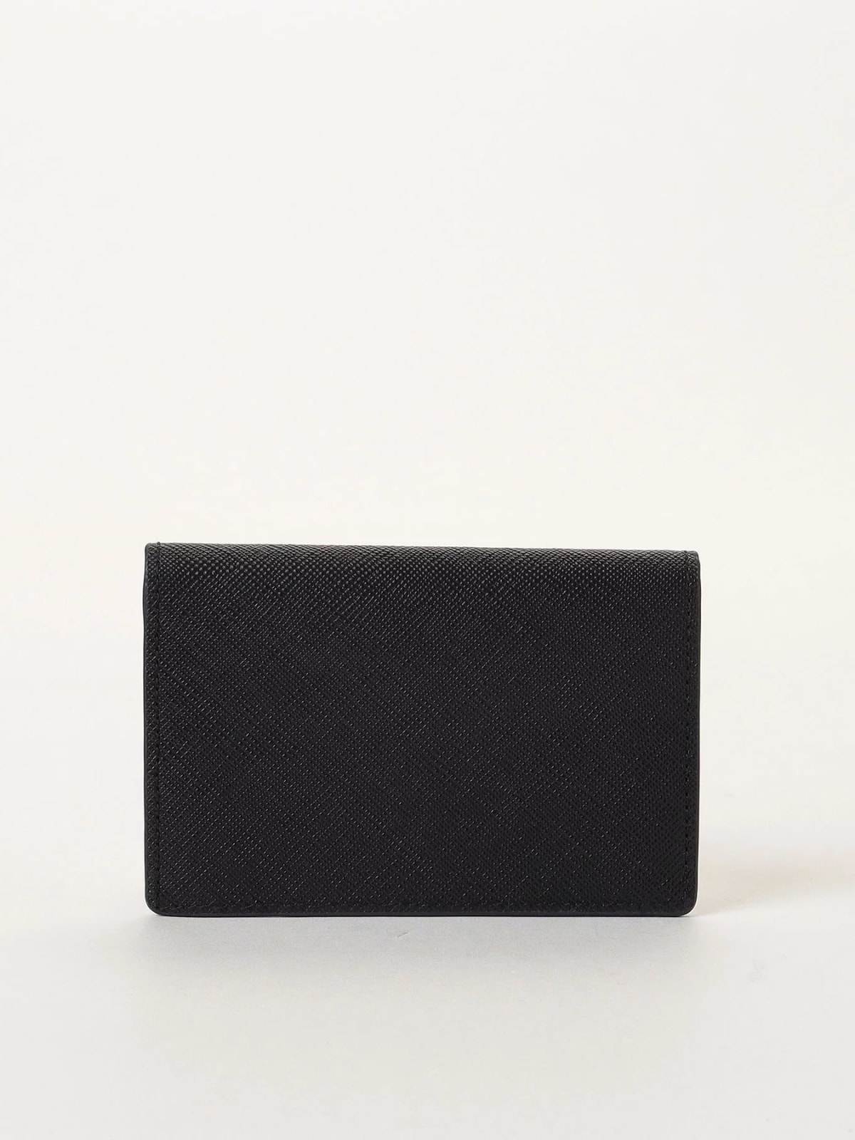 black leather card case