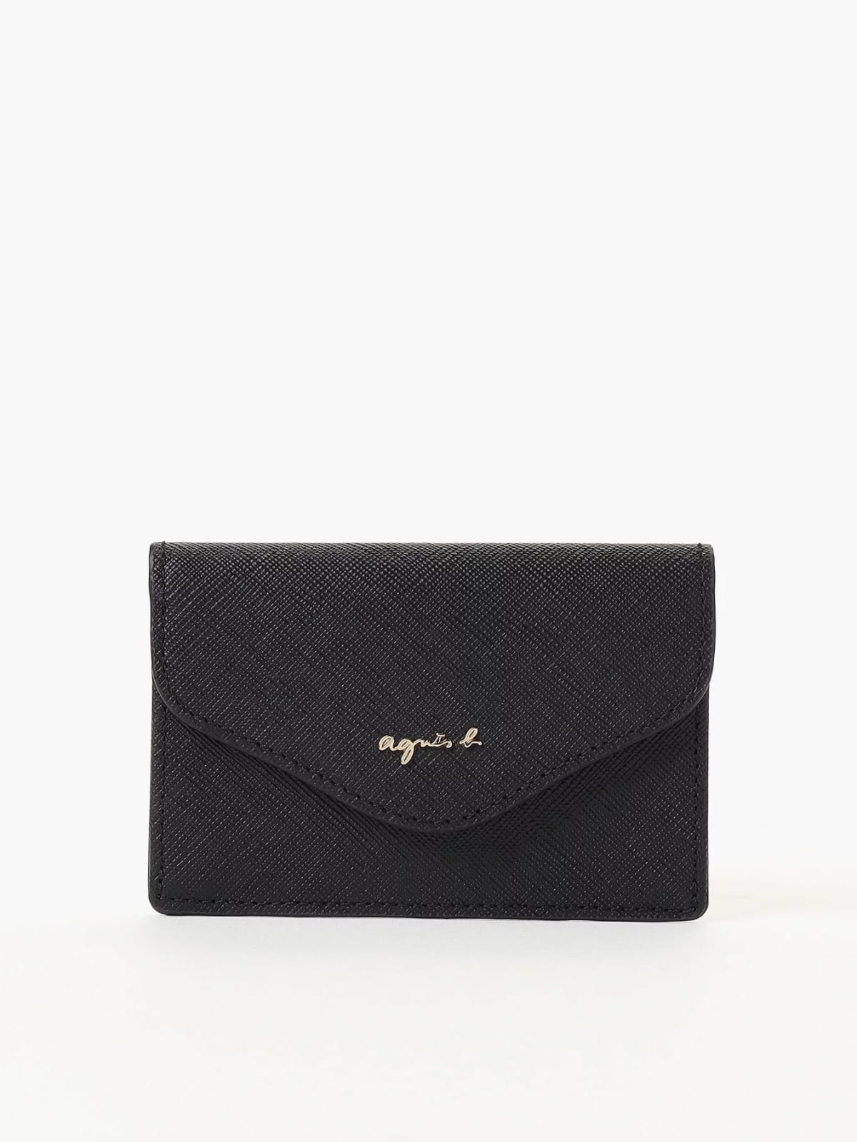 black leather card case