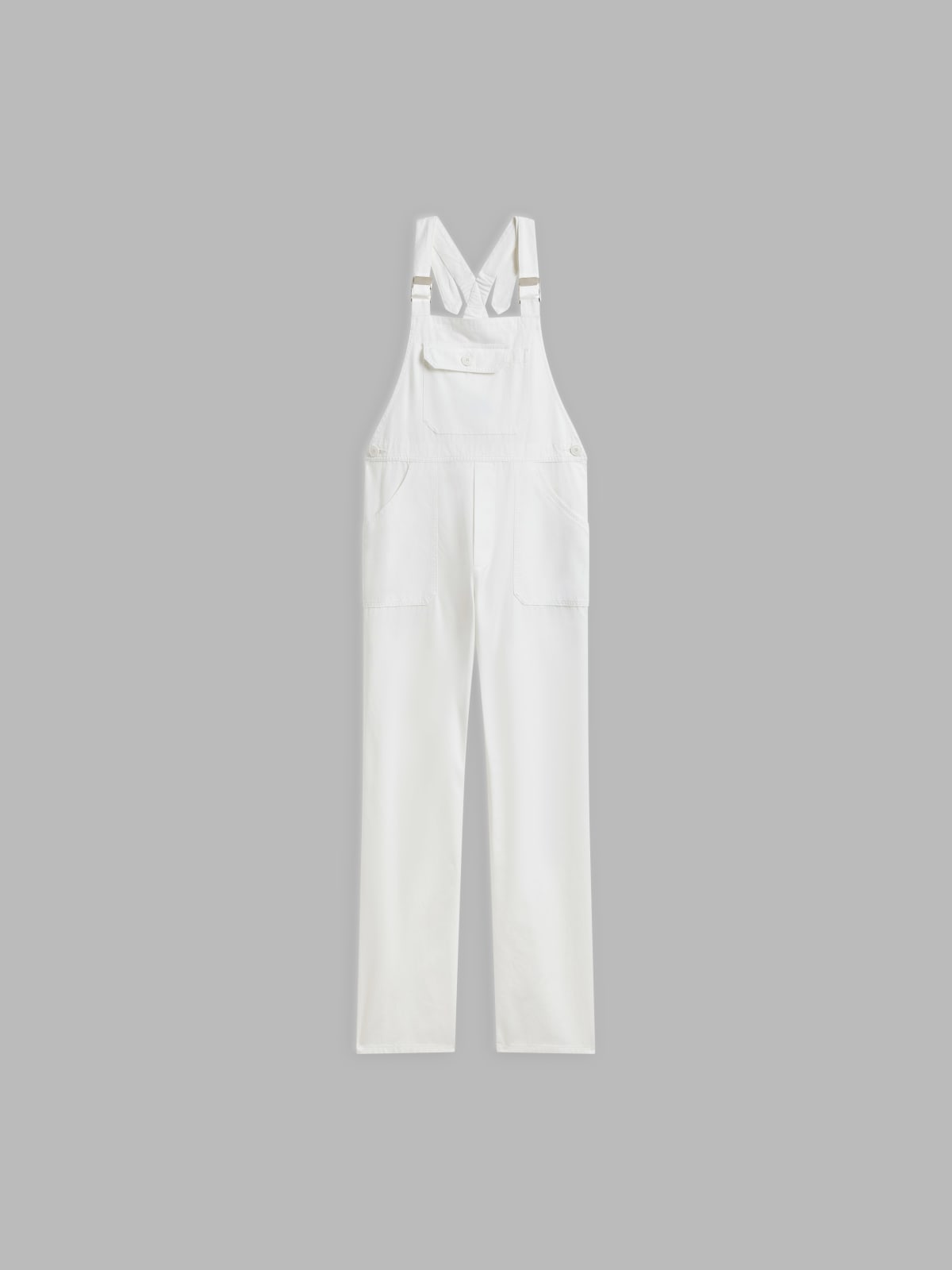 white cotton Rue du Jour dungarees