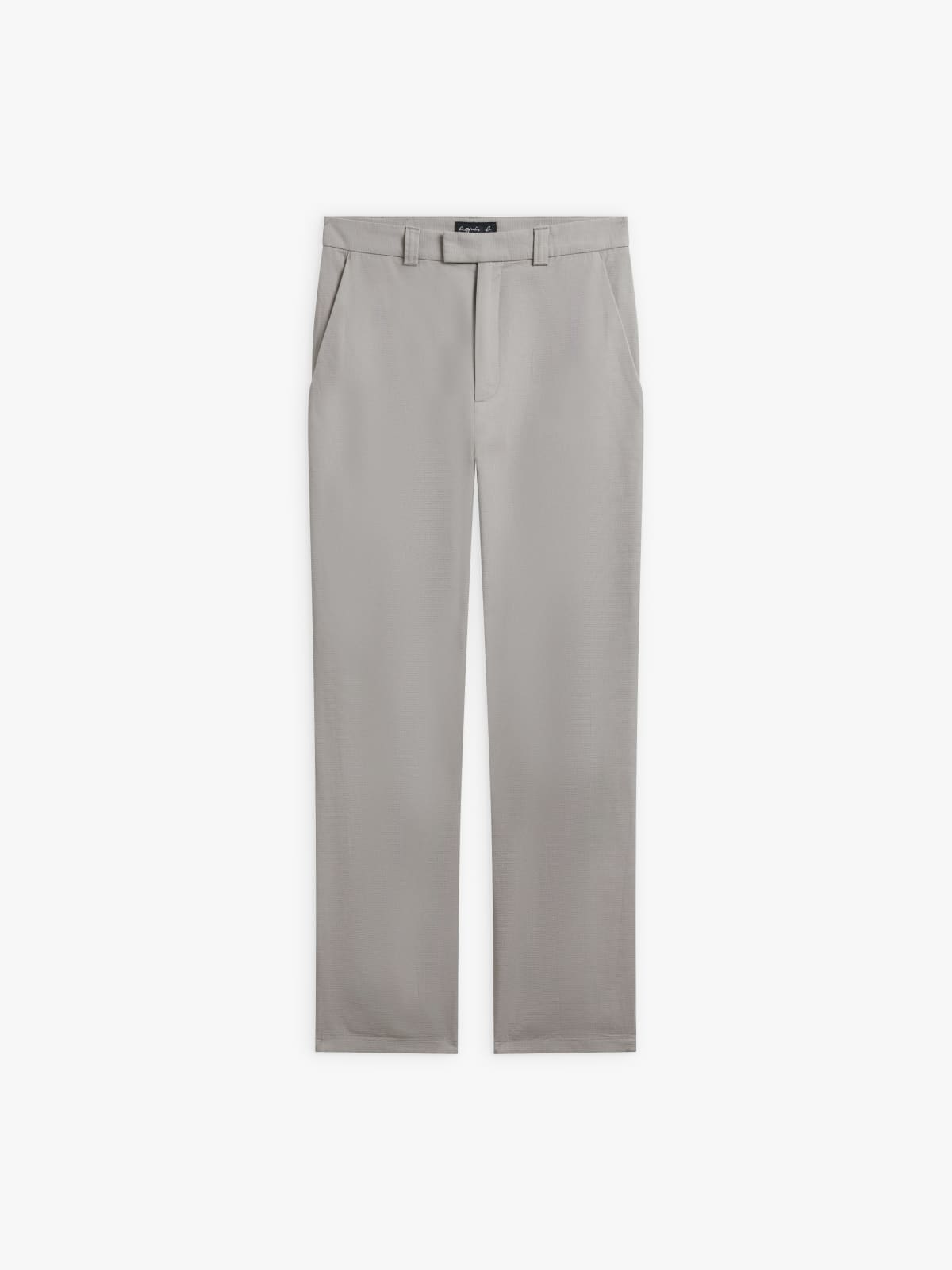 grey cotton canvas straight Jam trousers