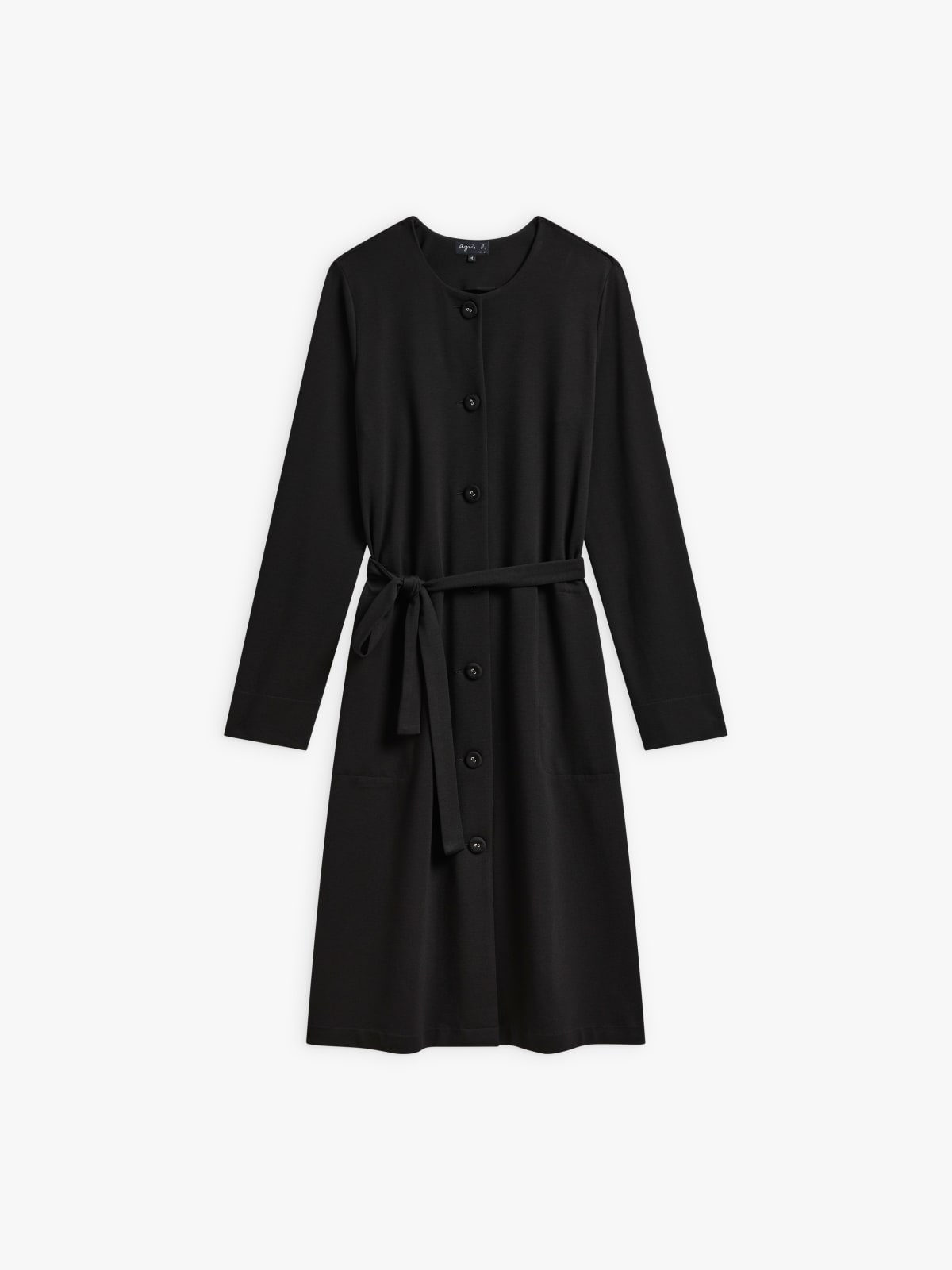 black viscose coat dress