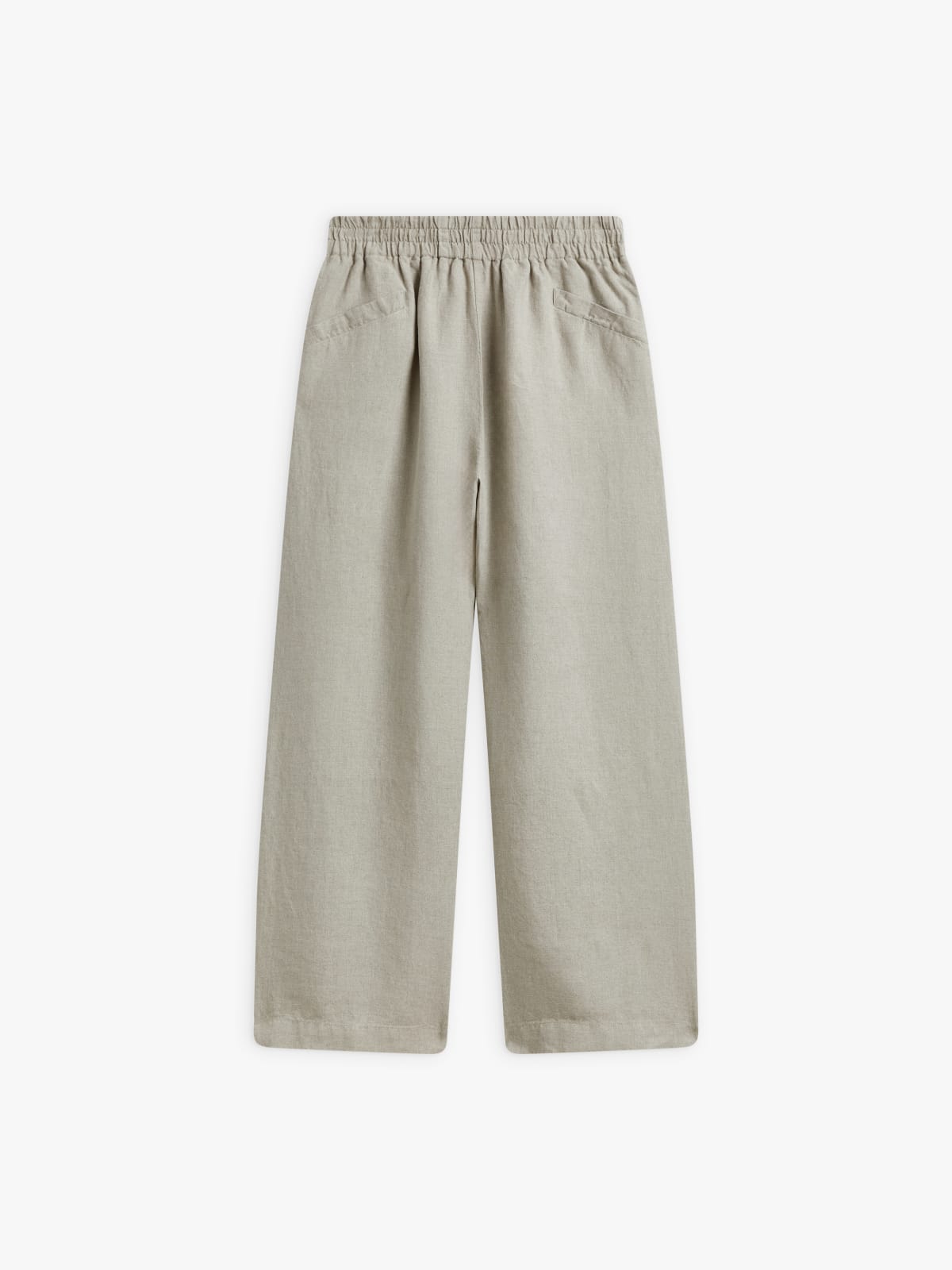  beige linen canvas wide New Moulin trousers