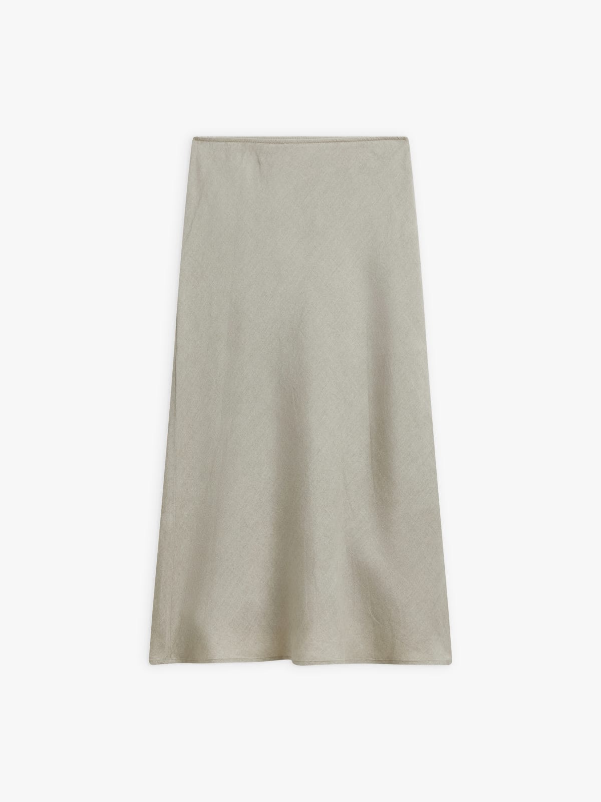  beige linen long Tulipe skirt