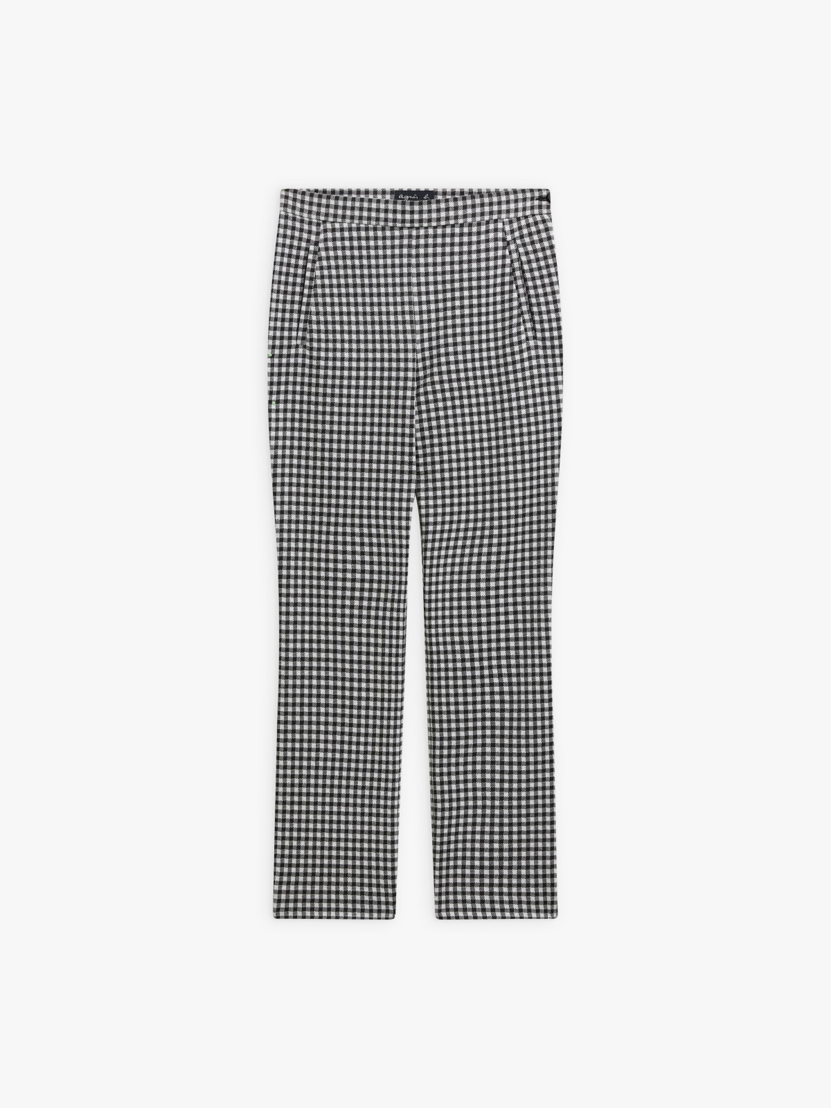 black gingham jacquard Regate trousers