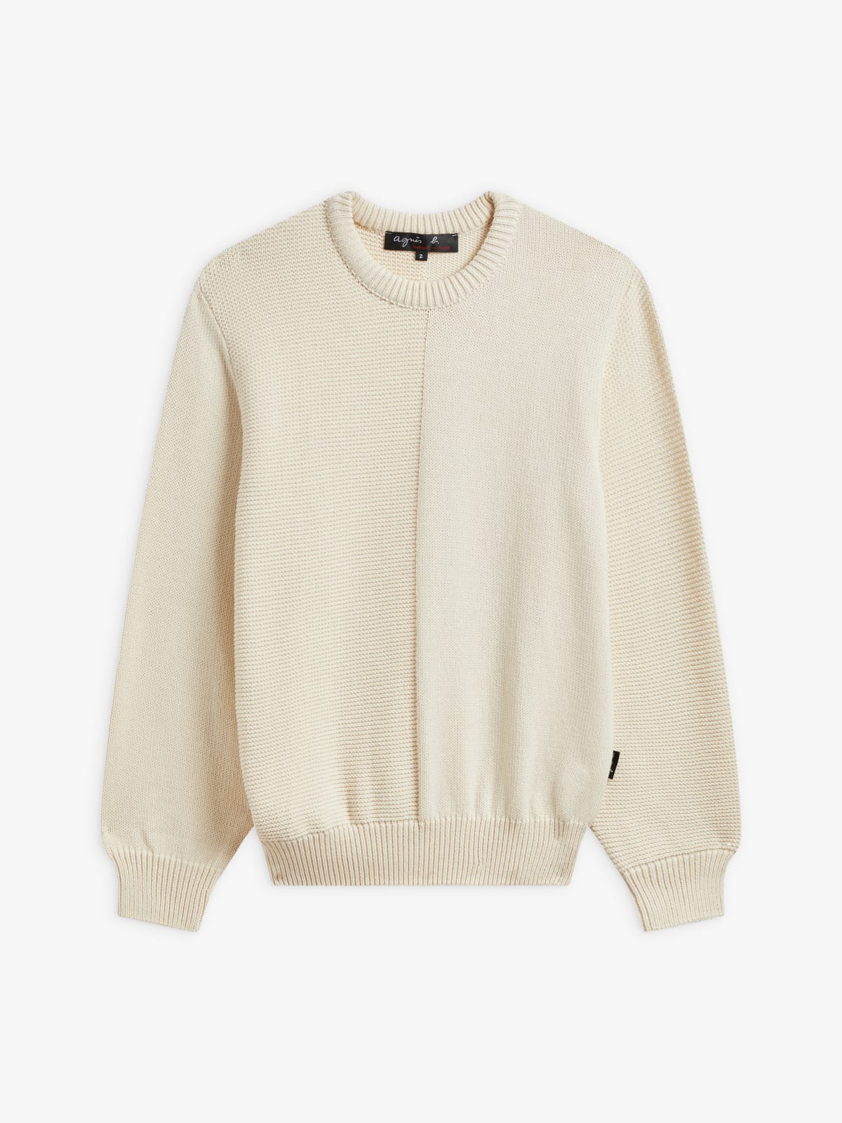 pull Skipper en coton beige colombe