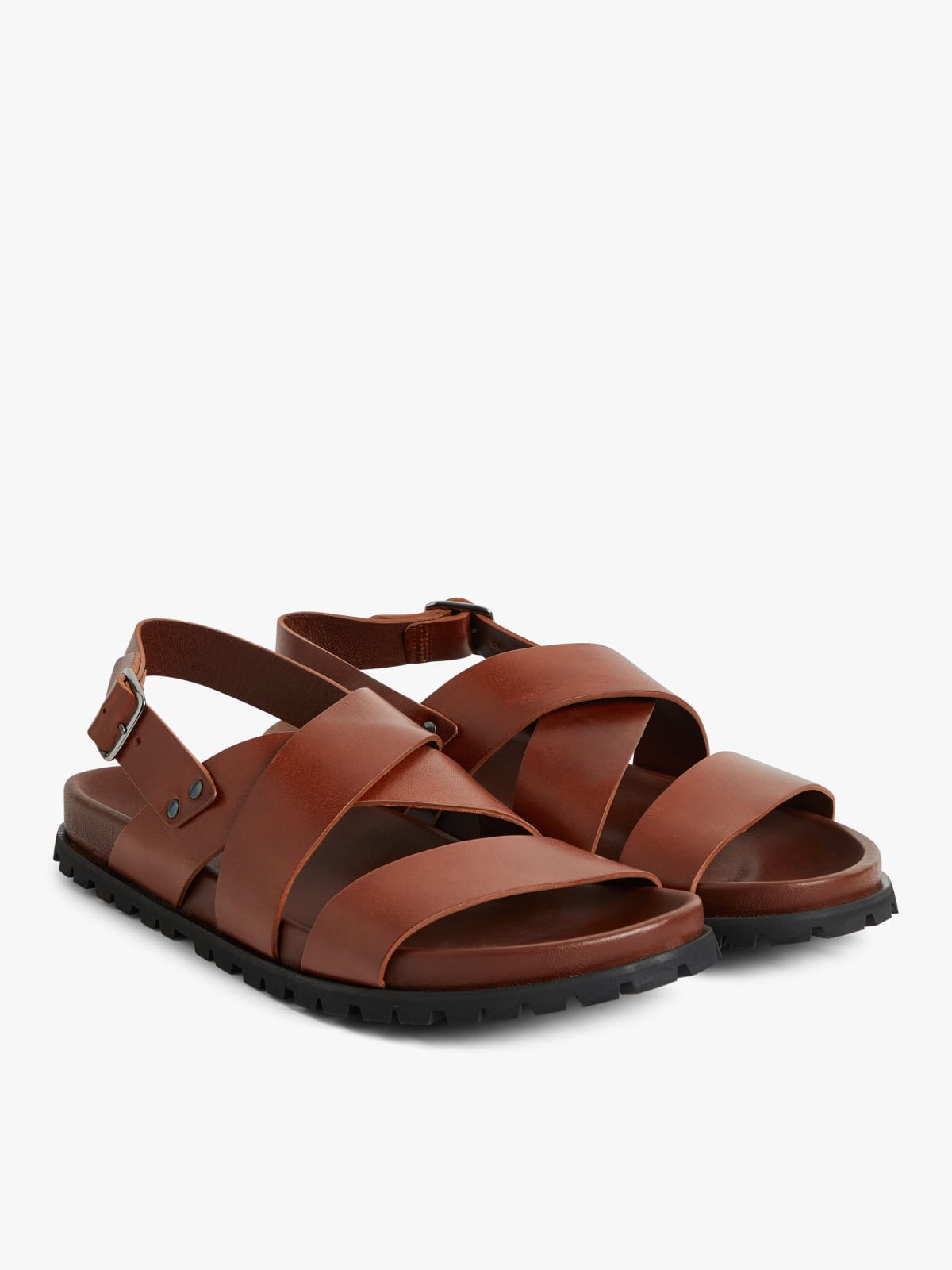 brown leather Yeli sandals