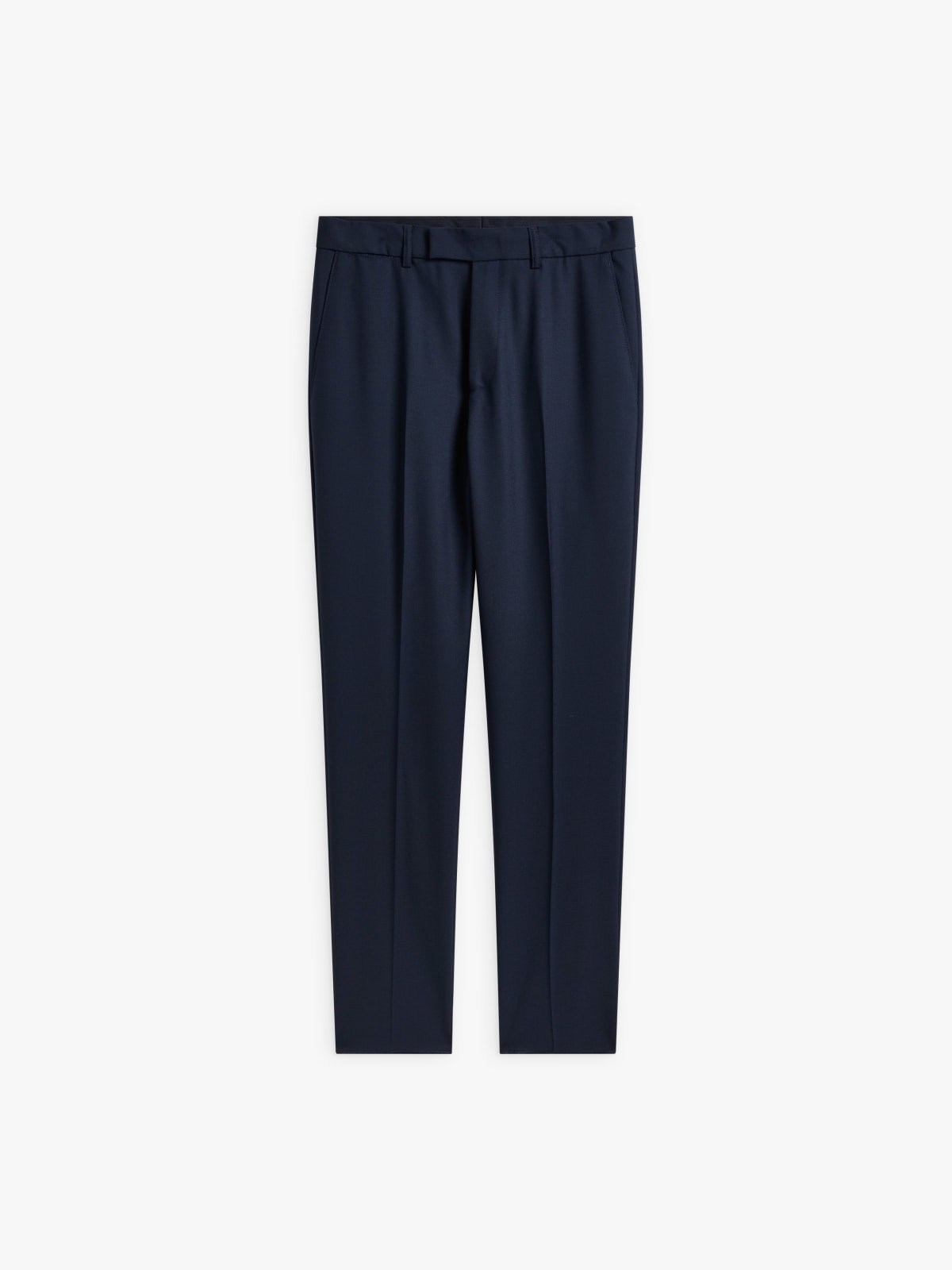 pantalon Lucky slim en laine bleu soir