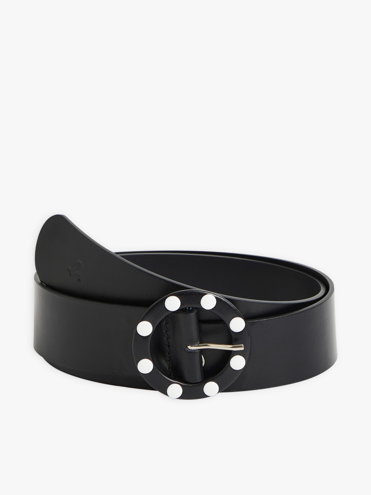 black leather Sophia belt