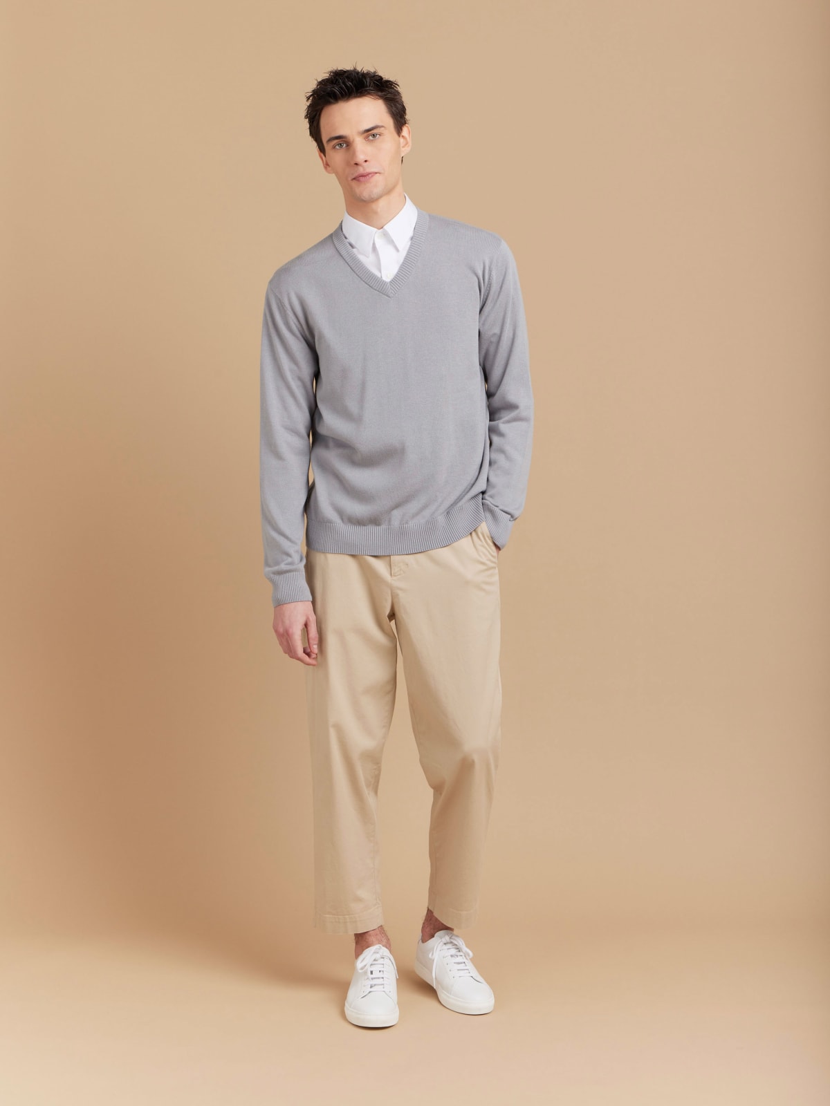 grey cotton Lewis jumper