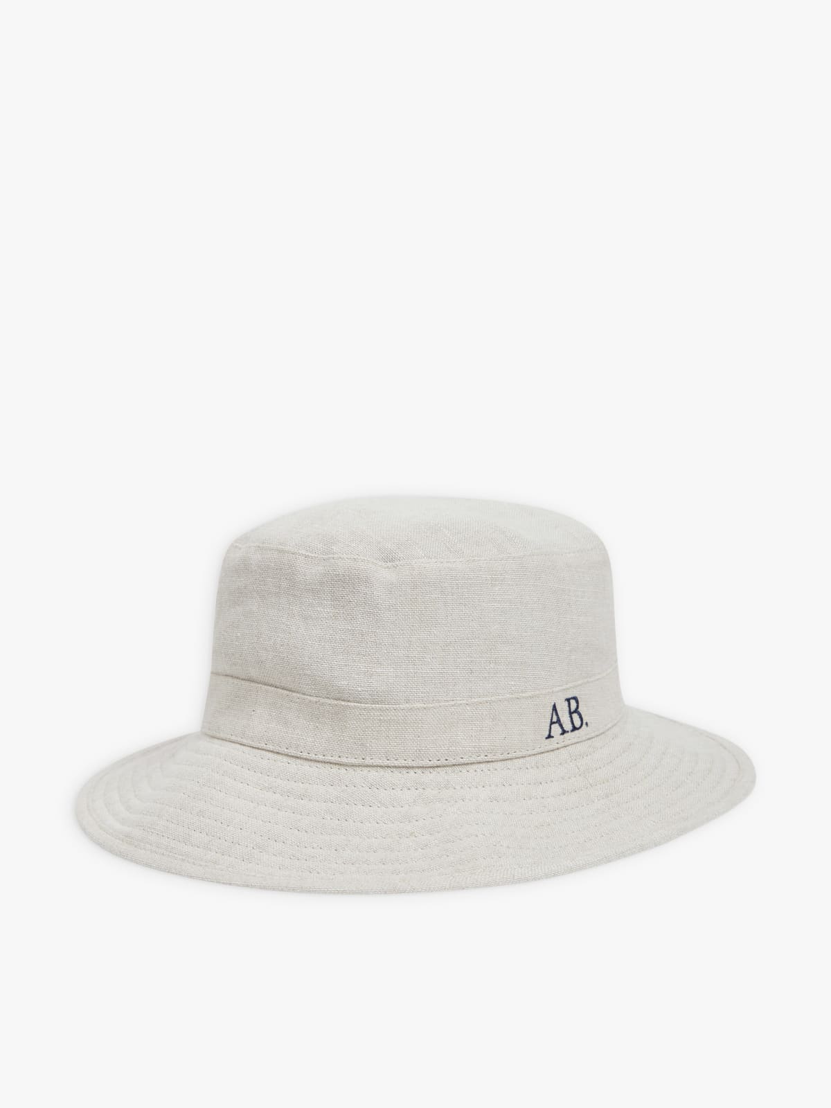 beige linen Joshua bucket hat