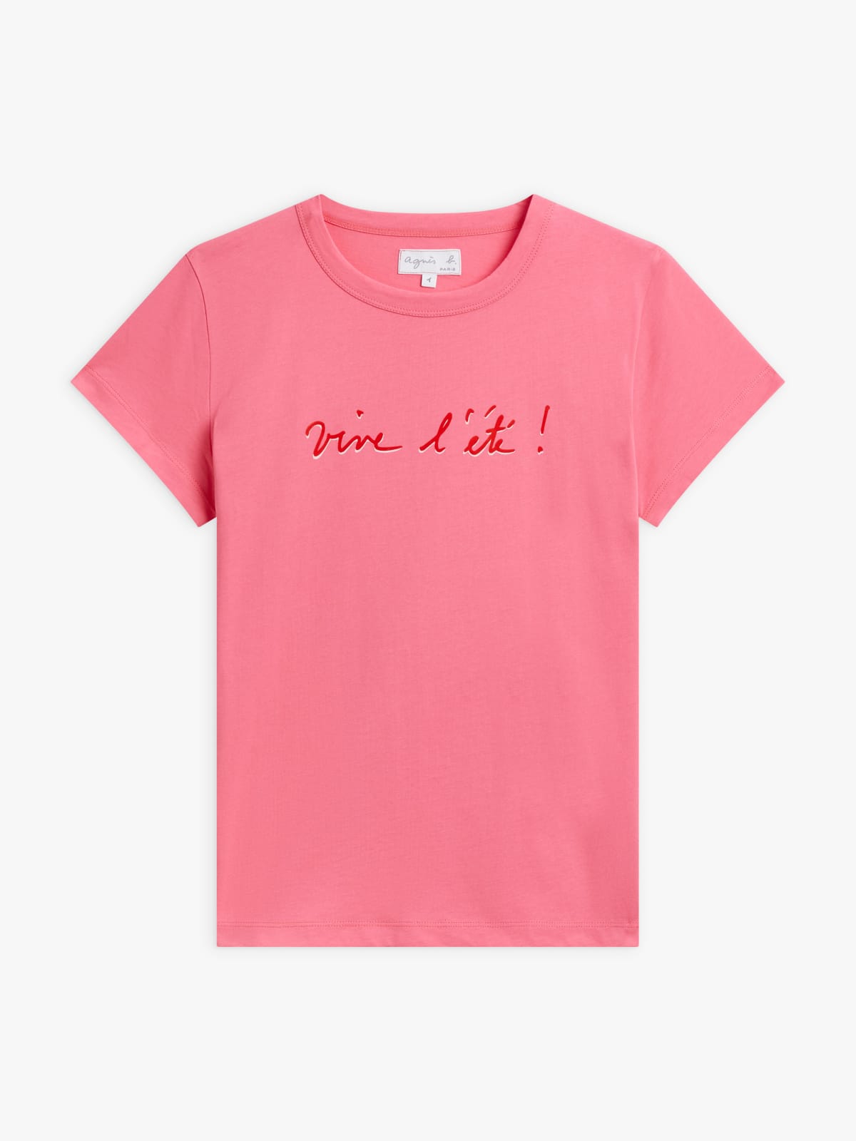 pink cotton "vive l'été" screen-printed Brando t-shirt