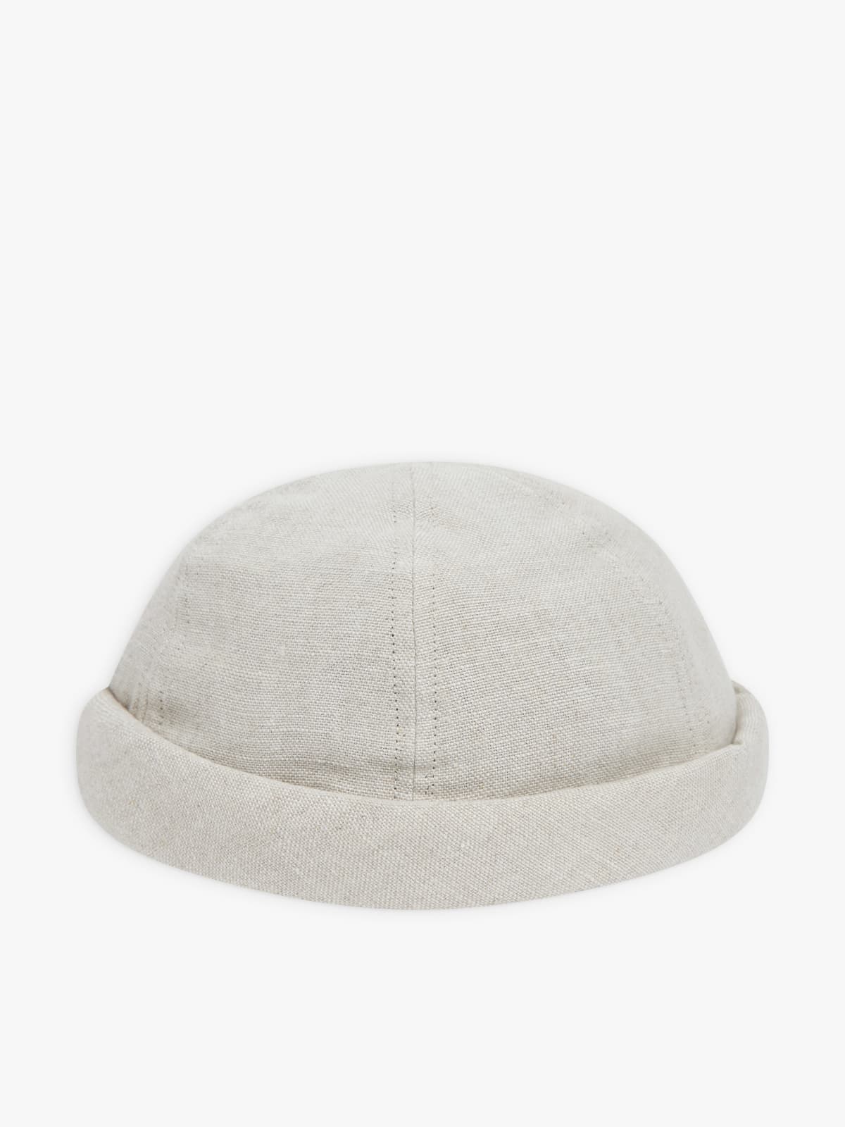 beige linen Jonathan beanie hat