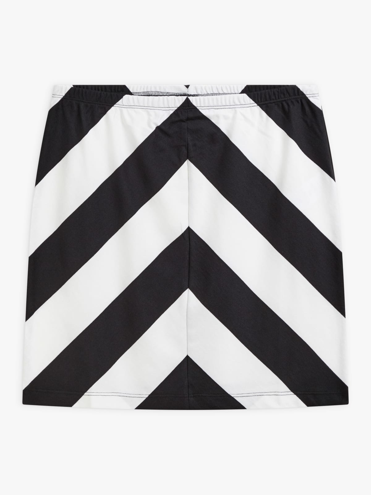 black and white striped graphique mini skirt