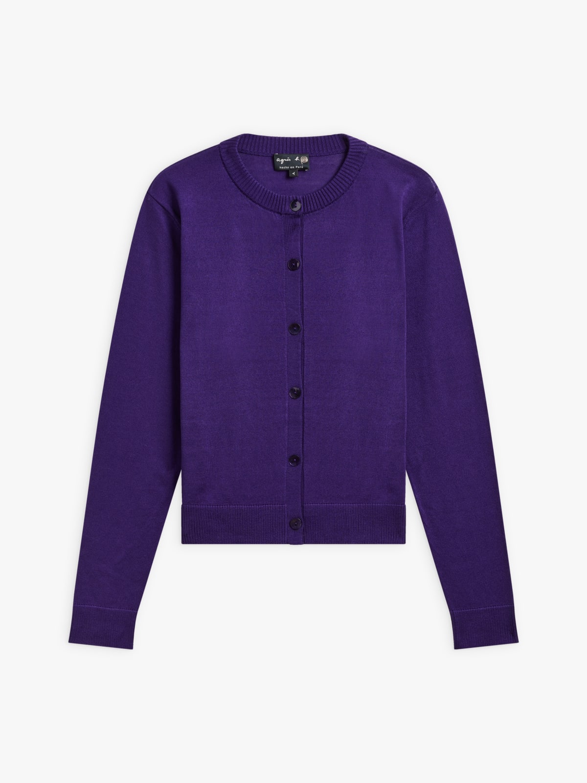 purple Lover long-sleeved cotton cardigan