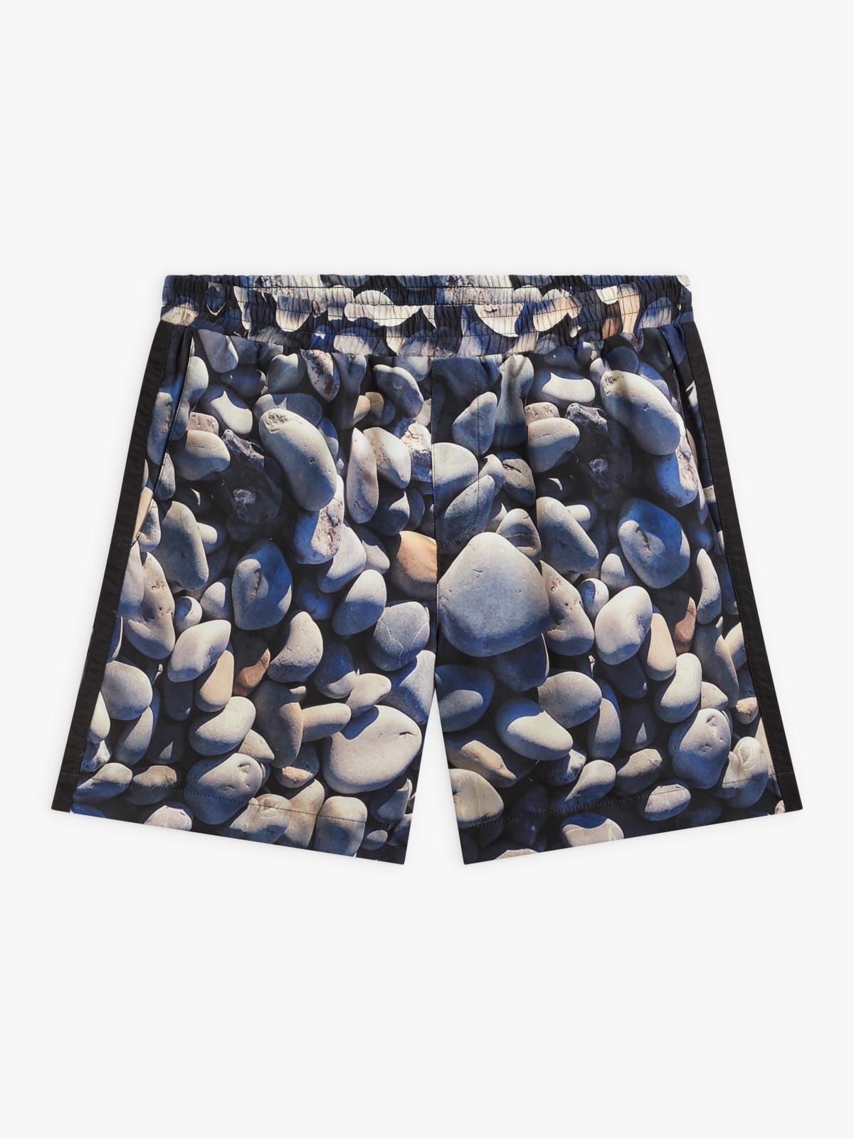 swimming trunks with digital "cailloux" (pebbles) print