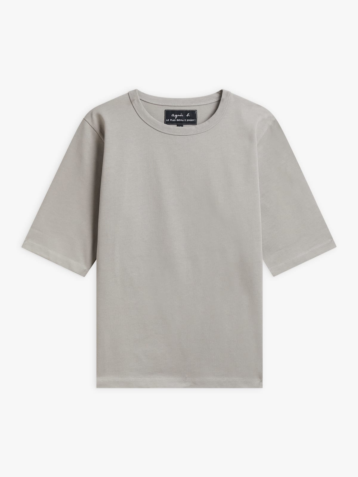grey cotton elbow-length Brando t-shirt