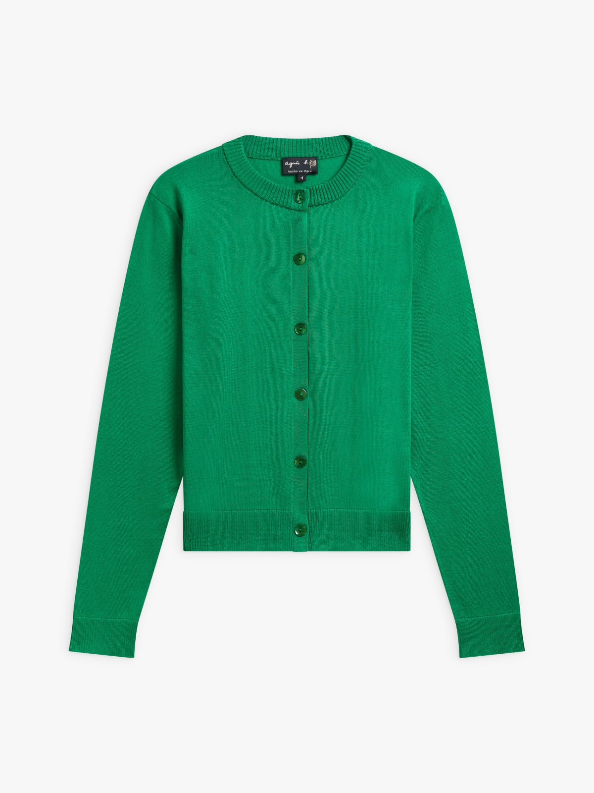 green Lover long-sleeved cotton cardigan