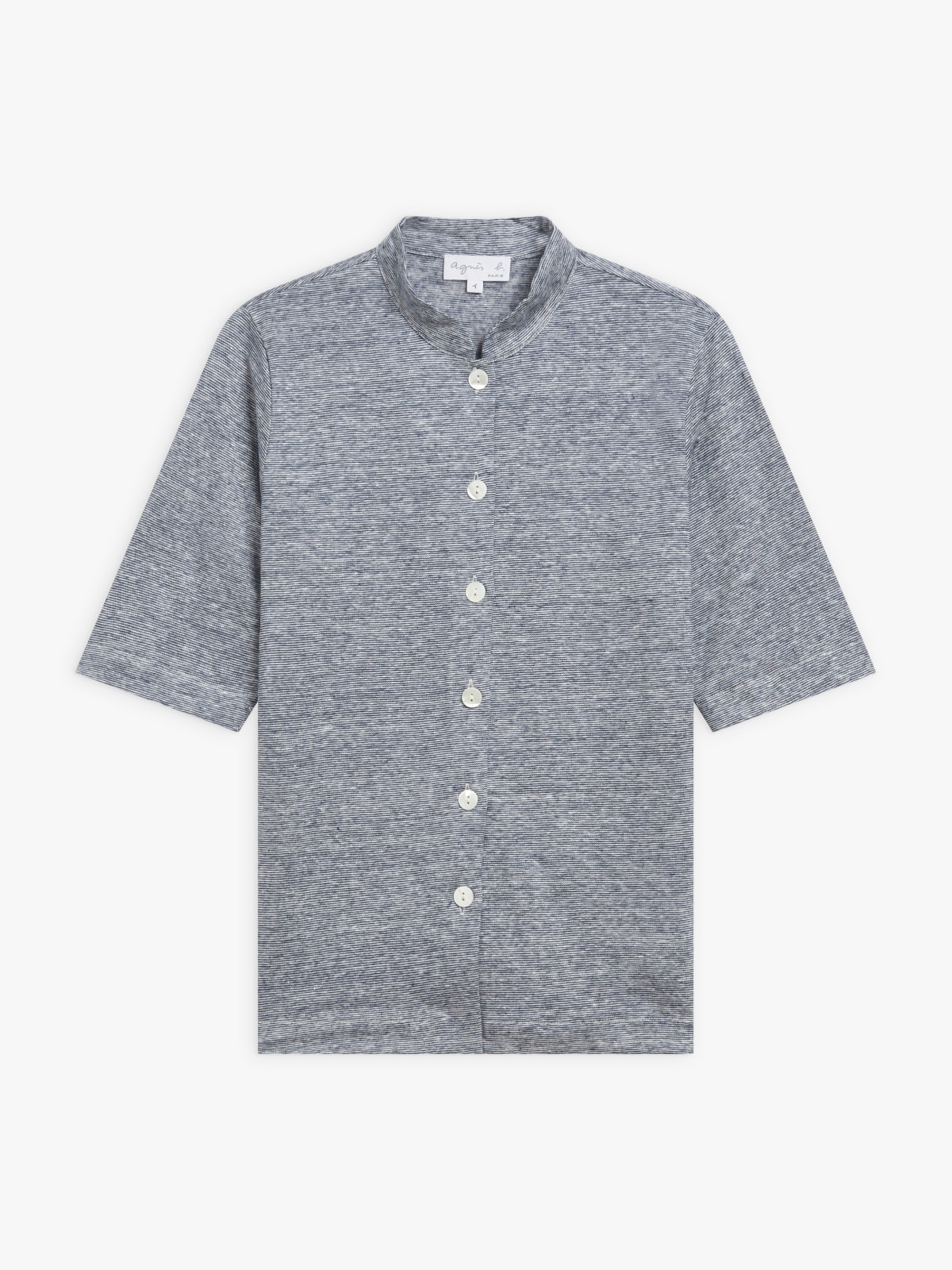 blue linen striped Violaine shirt