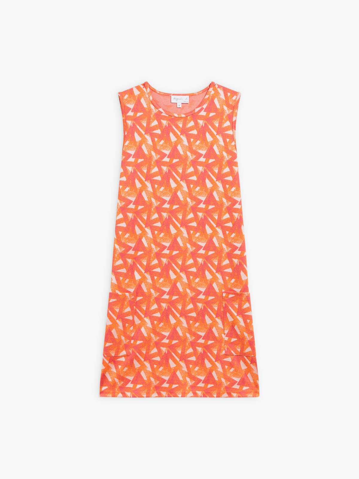 orange jacquard geometric Sud dress