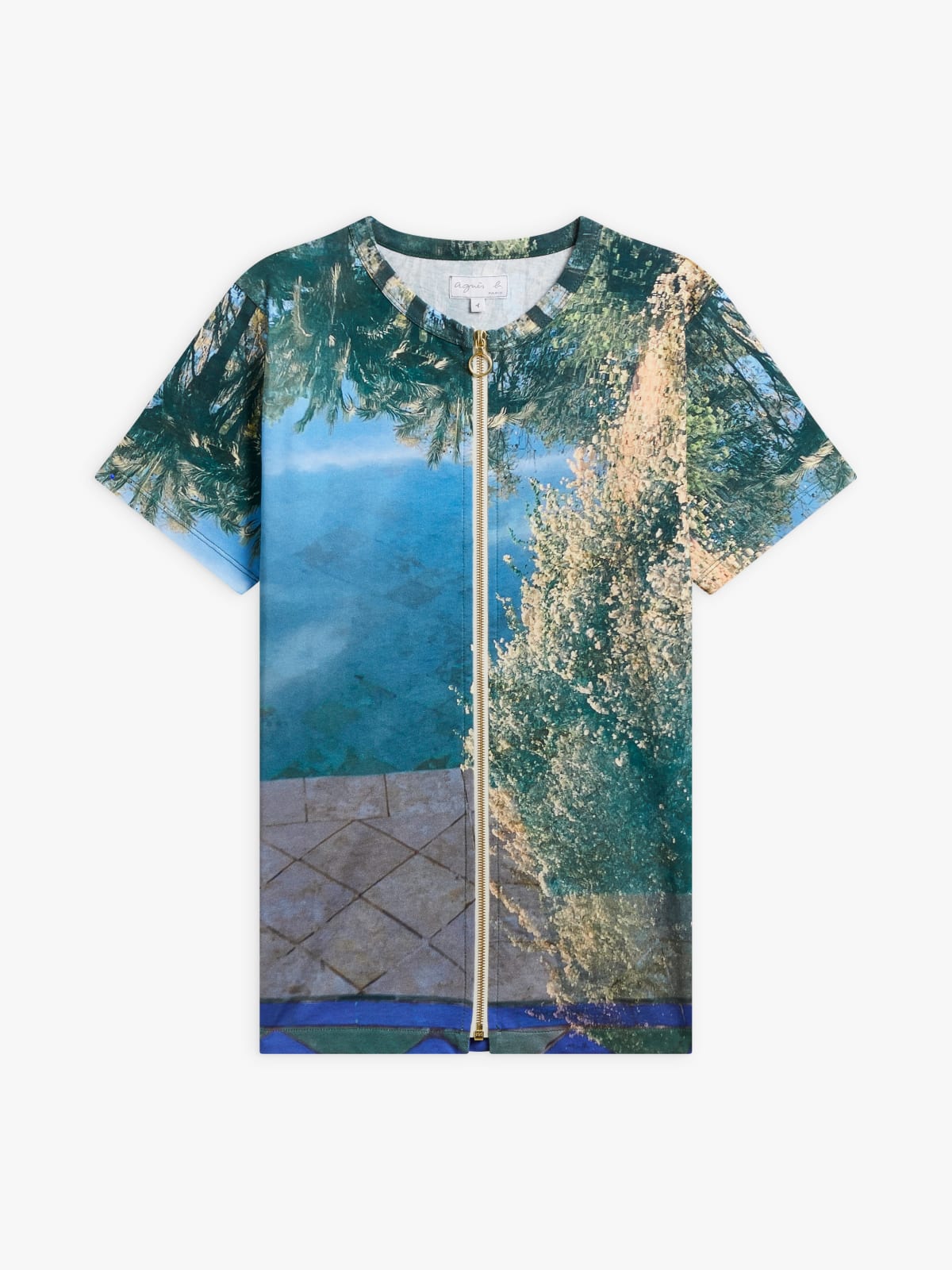 cotton zip-up digital "reflet à marrakech" Mark t-shirt