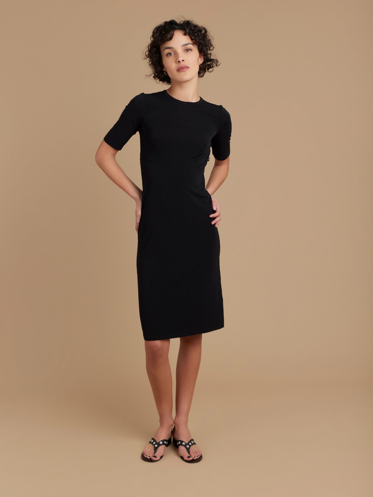 robe New Oriane en viscose noir