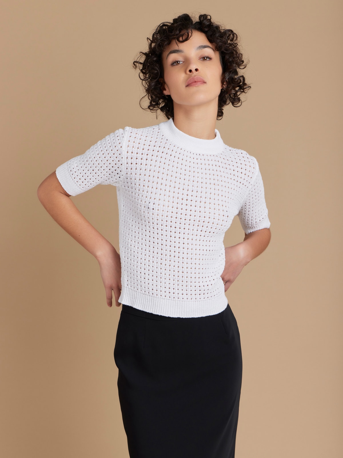 white cotton Biscotte jumper