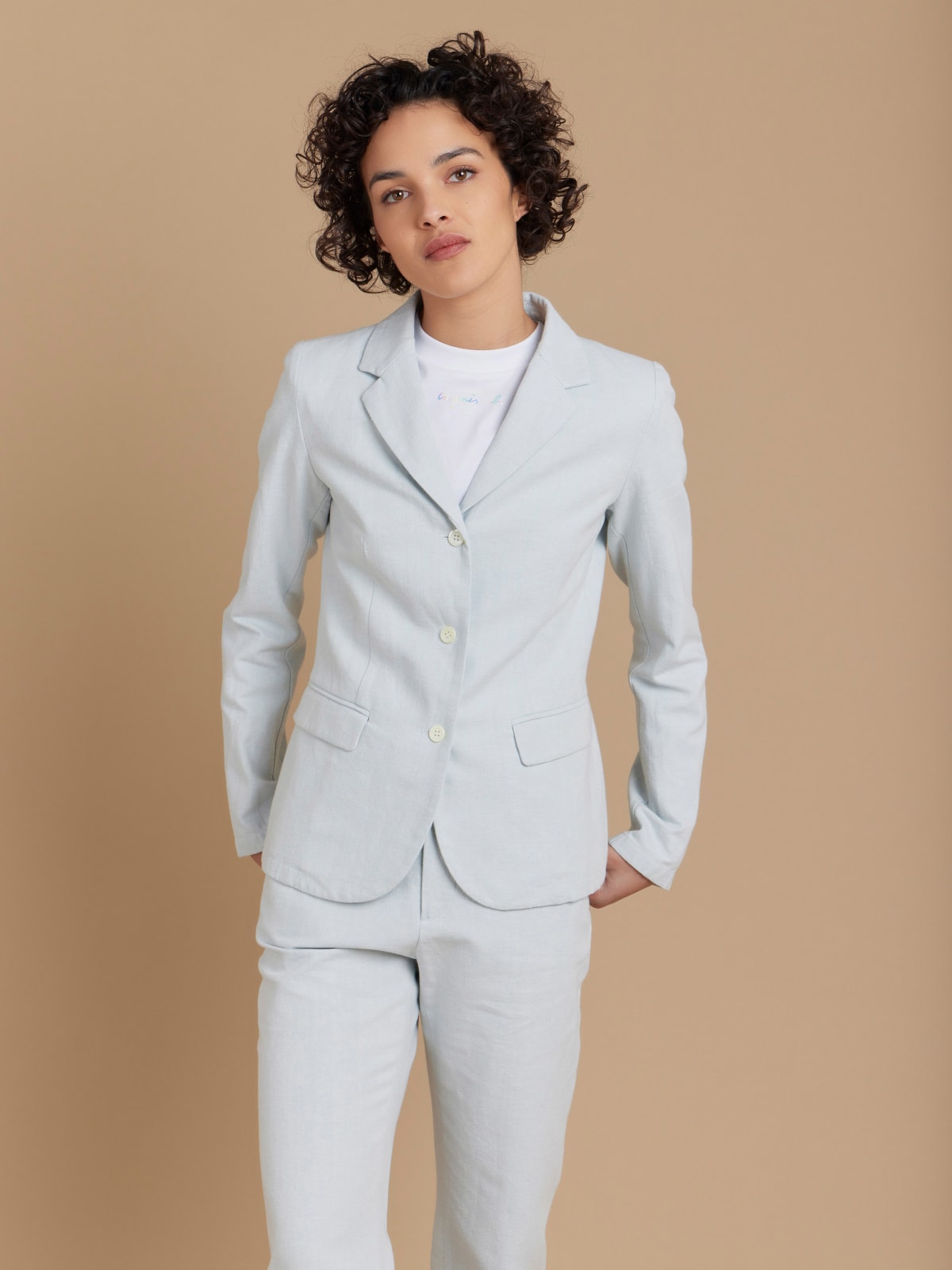 blue cotton unlined Louisa jacket