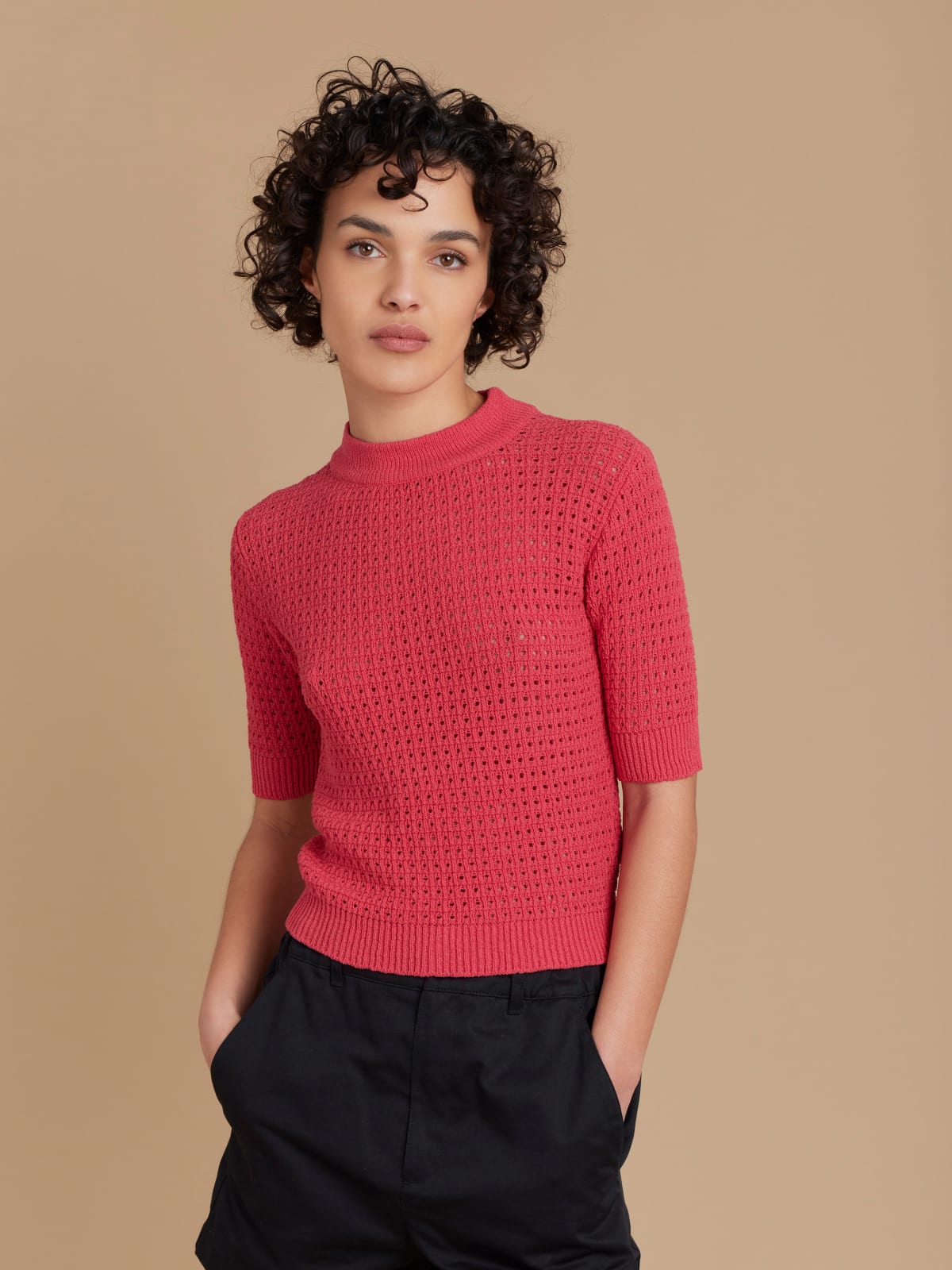 red cotton Biscotte sweater