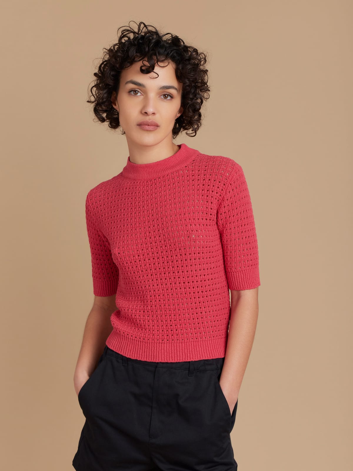 red cotton Biscotte jumper