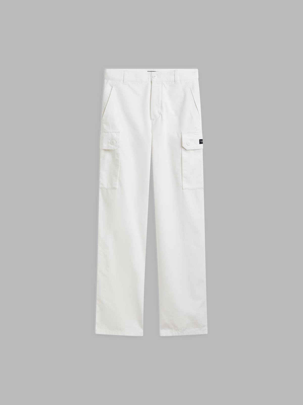 white Treillis trousers in cotton canvas