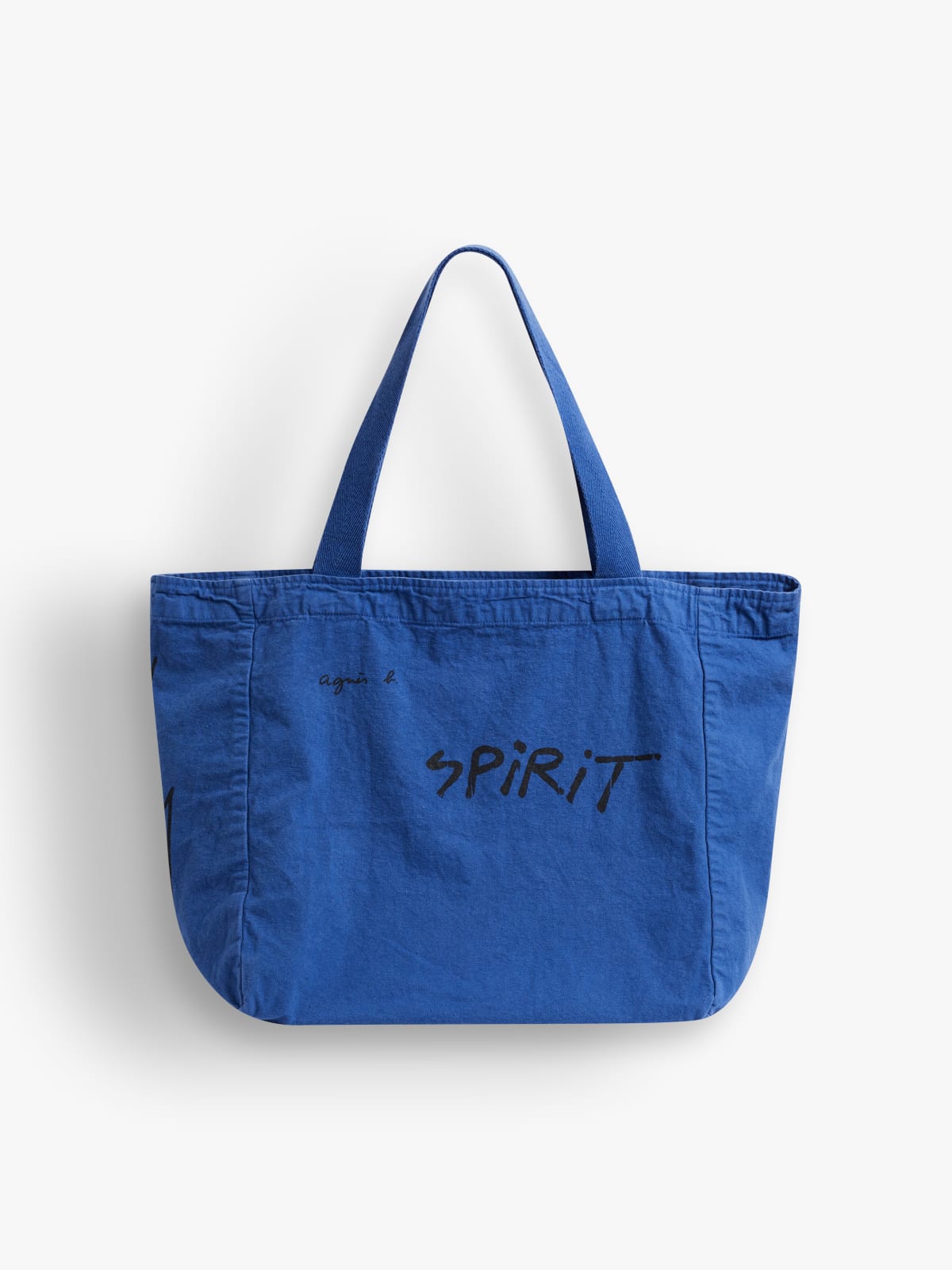 Grand Cabas Spirit en coton bleu royal