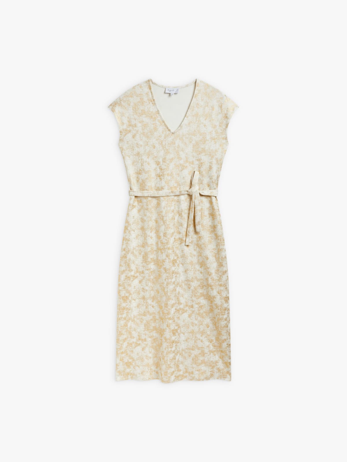 gold viscose sleeveless Kita dress