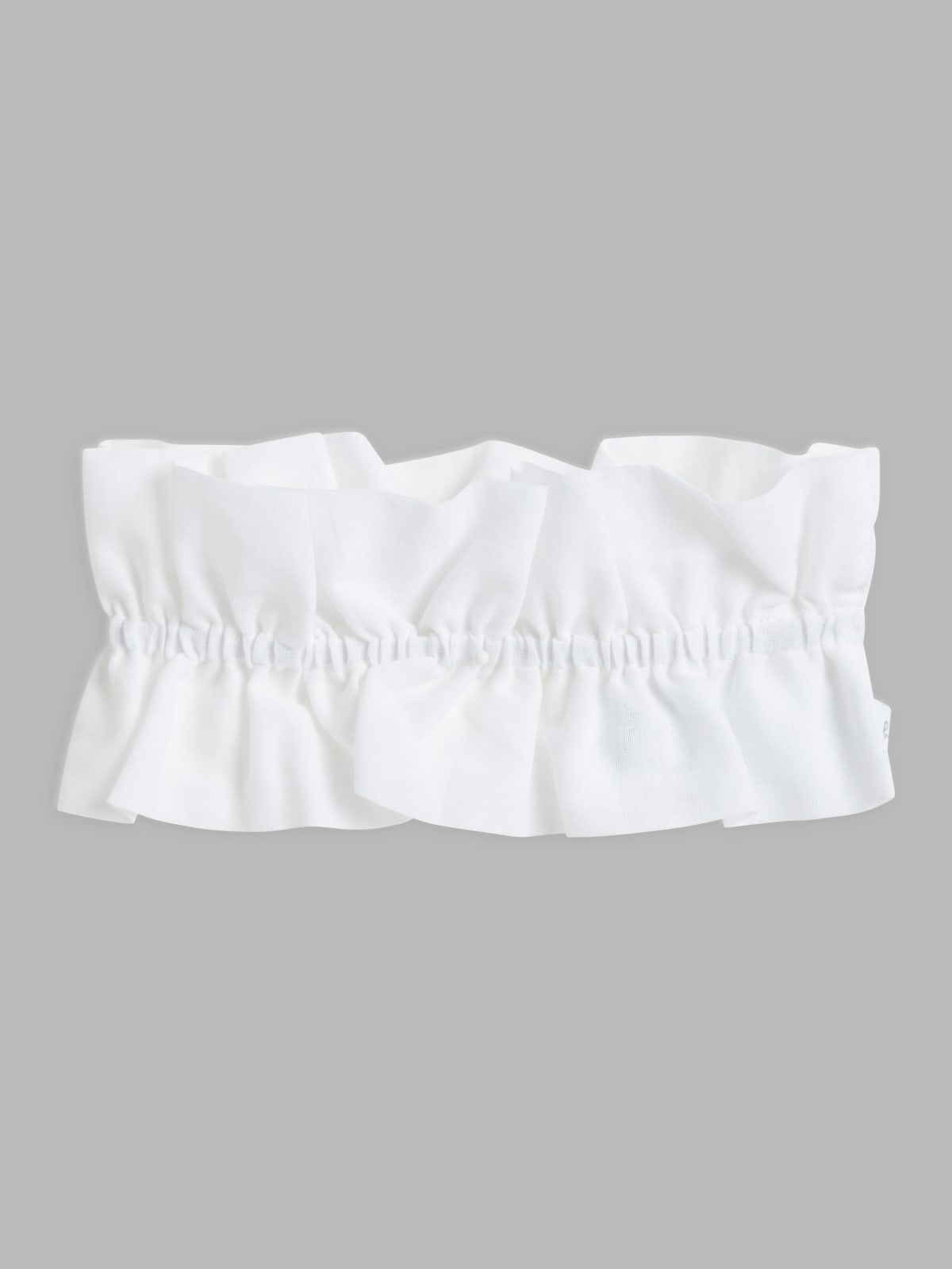 white cotton Frieda scrunchie