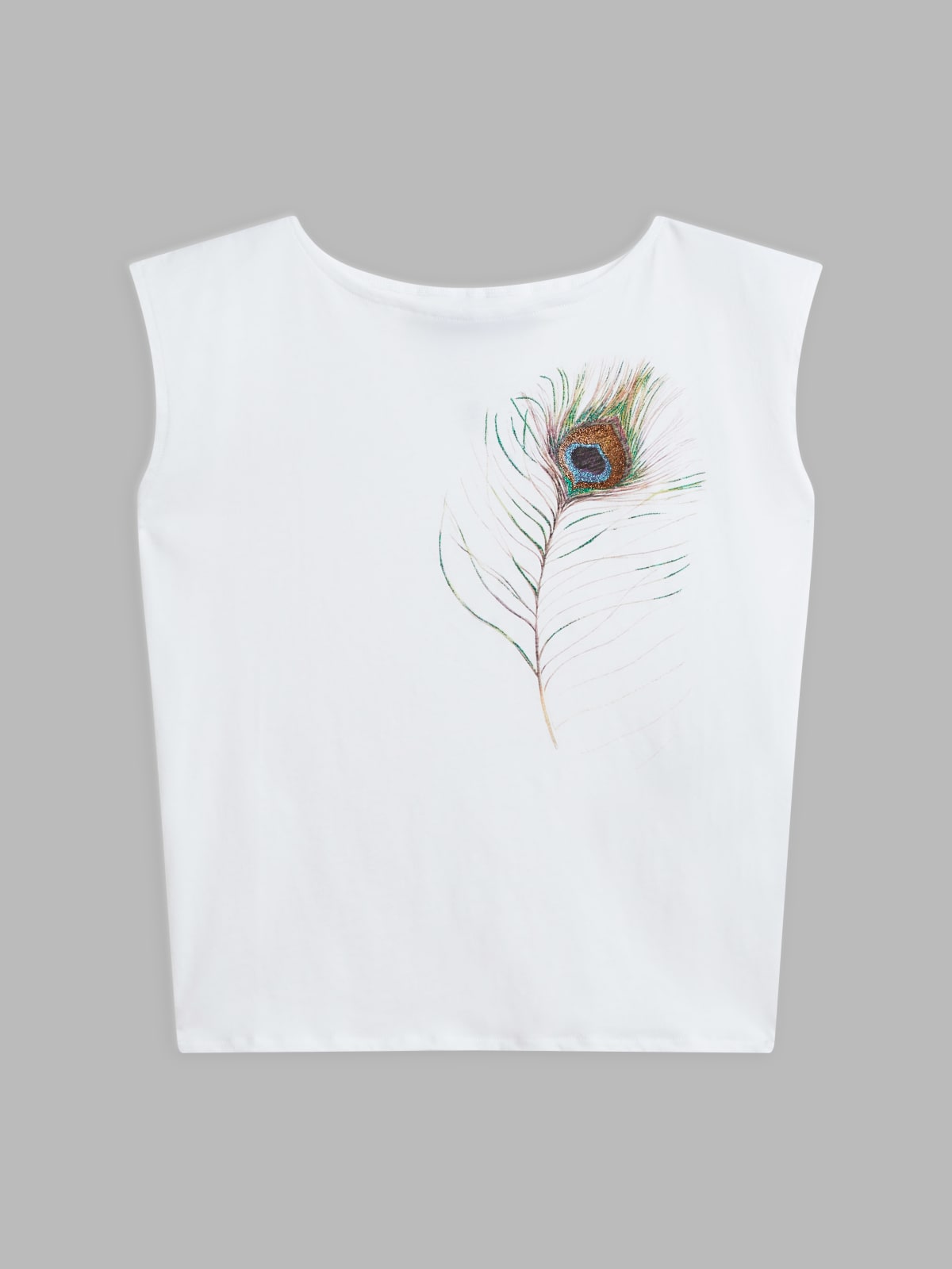 white cotton Colisée t-shirt artist MA ZA SI