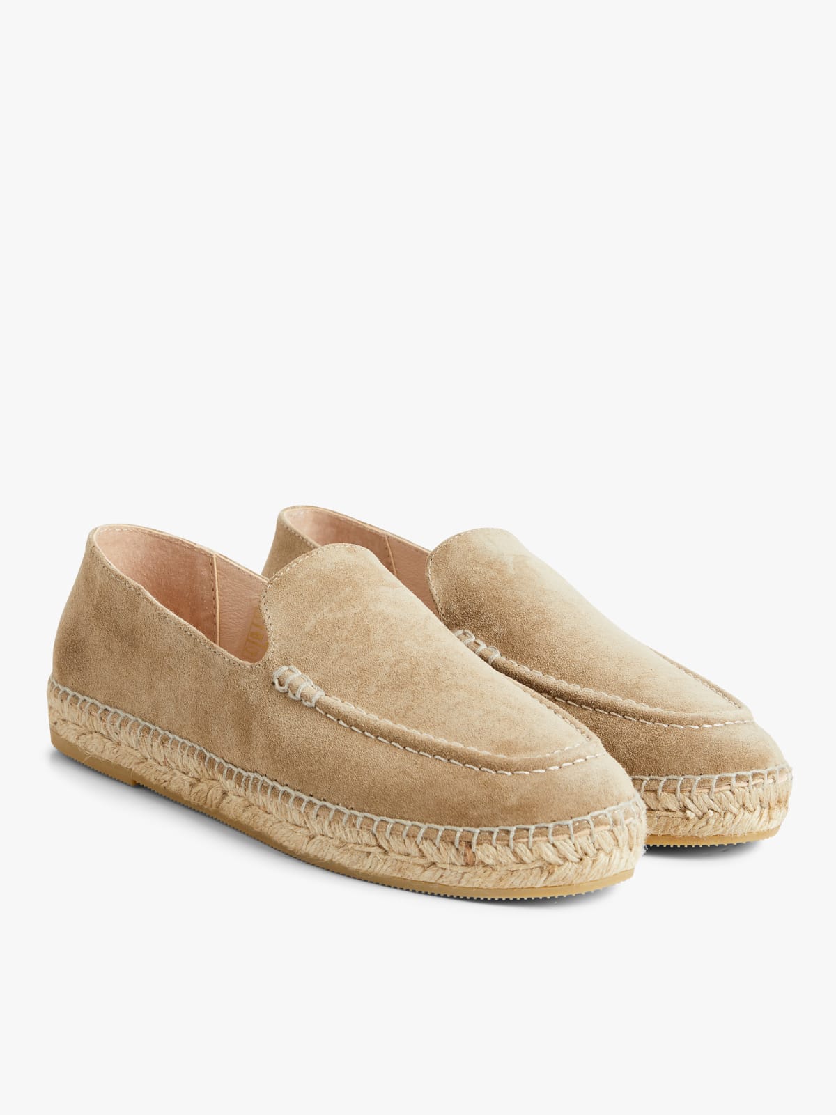 beige Kai women's suede leather espadrilles