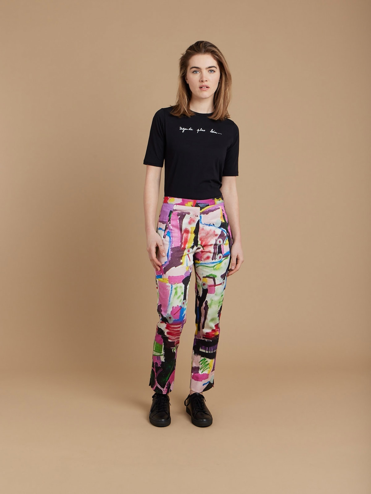 cotton screen-printed pants Regate artist Bishop