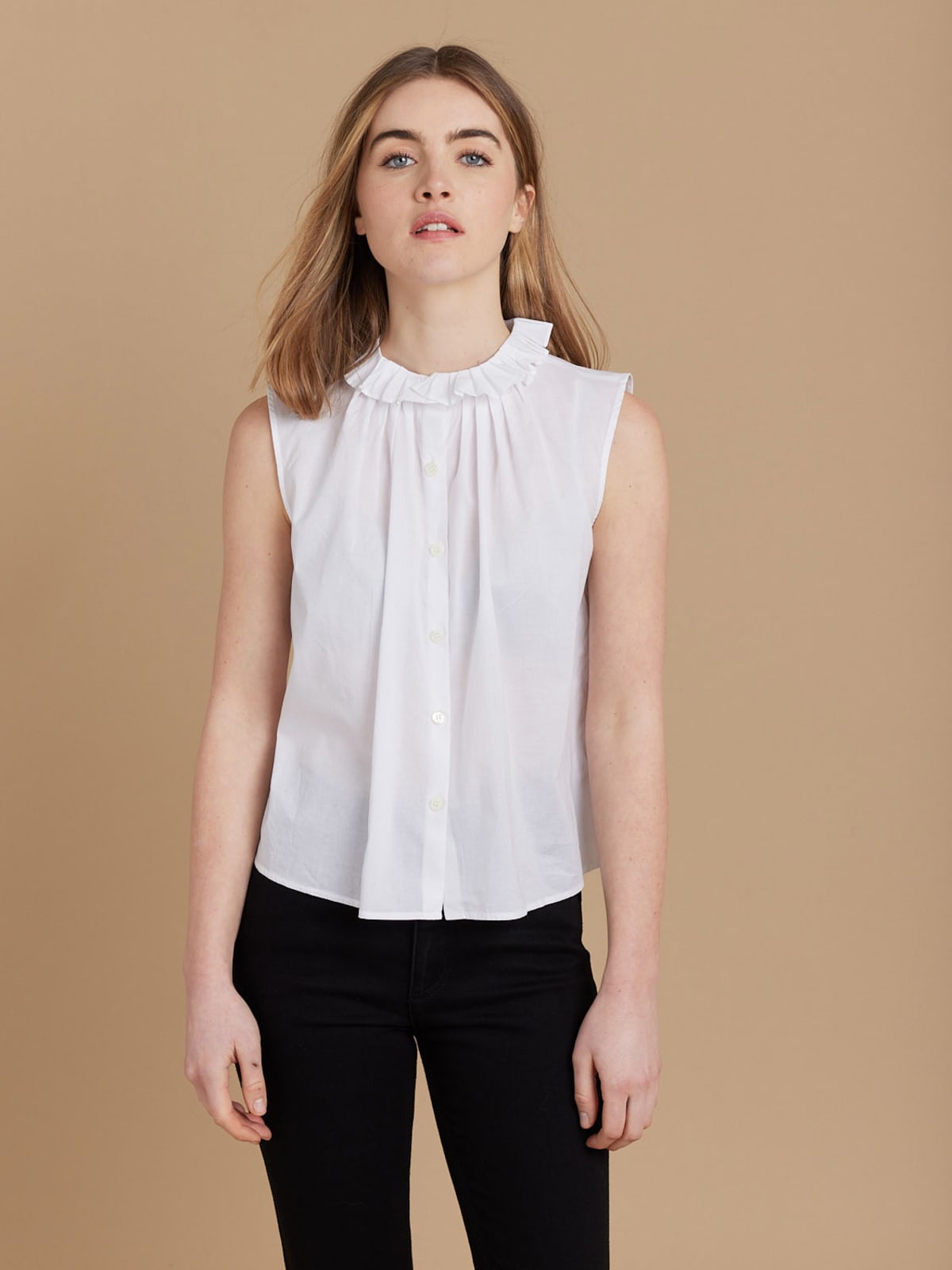 white cotton Fenice shirt