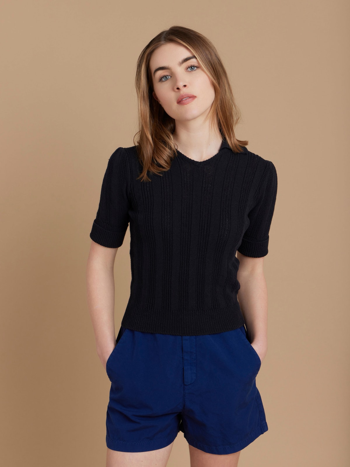 black cotton Justine sweater