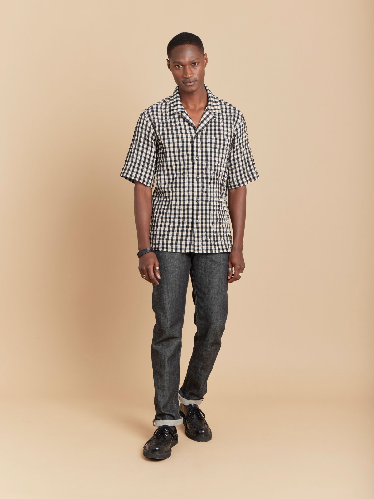 black cotton checked Magnum shirt