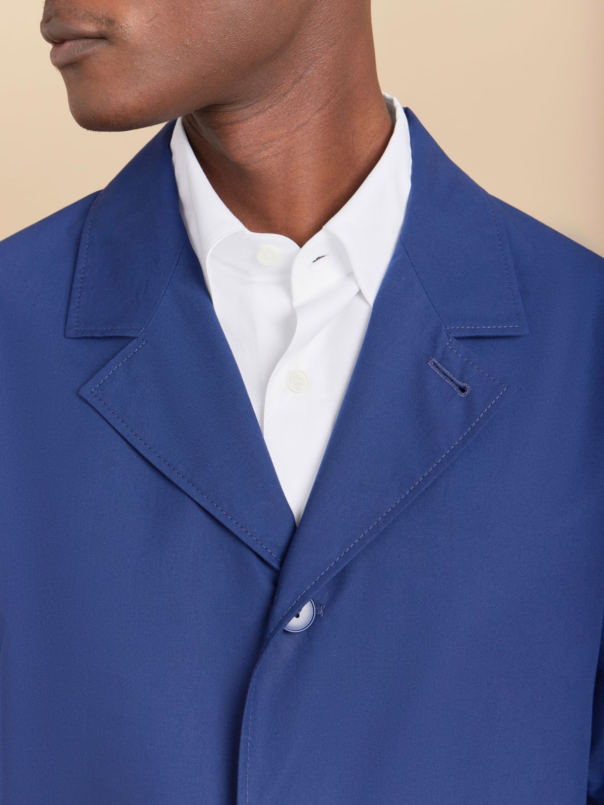 blue Camiza water-repellent cotton jacket