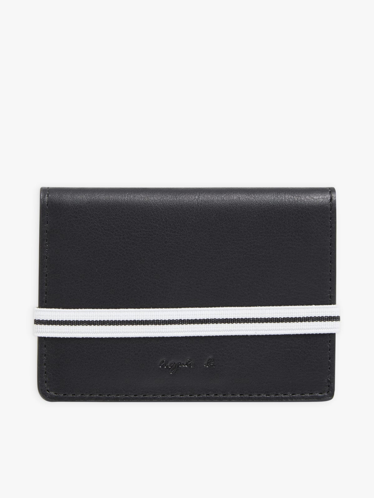 porte-carte Gary en cuir noir